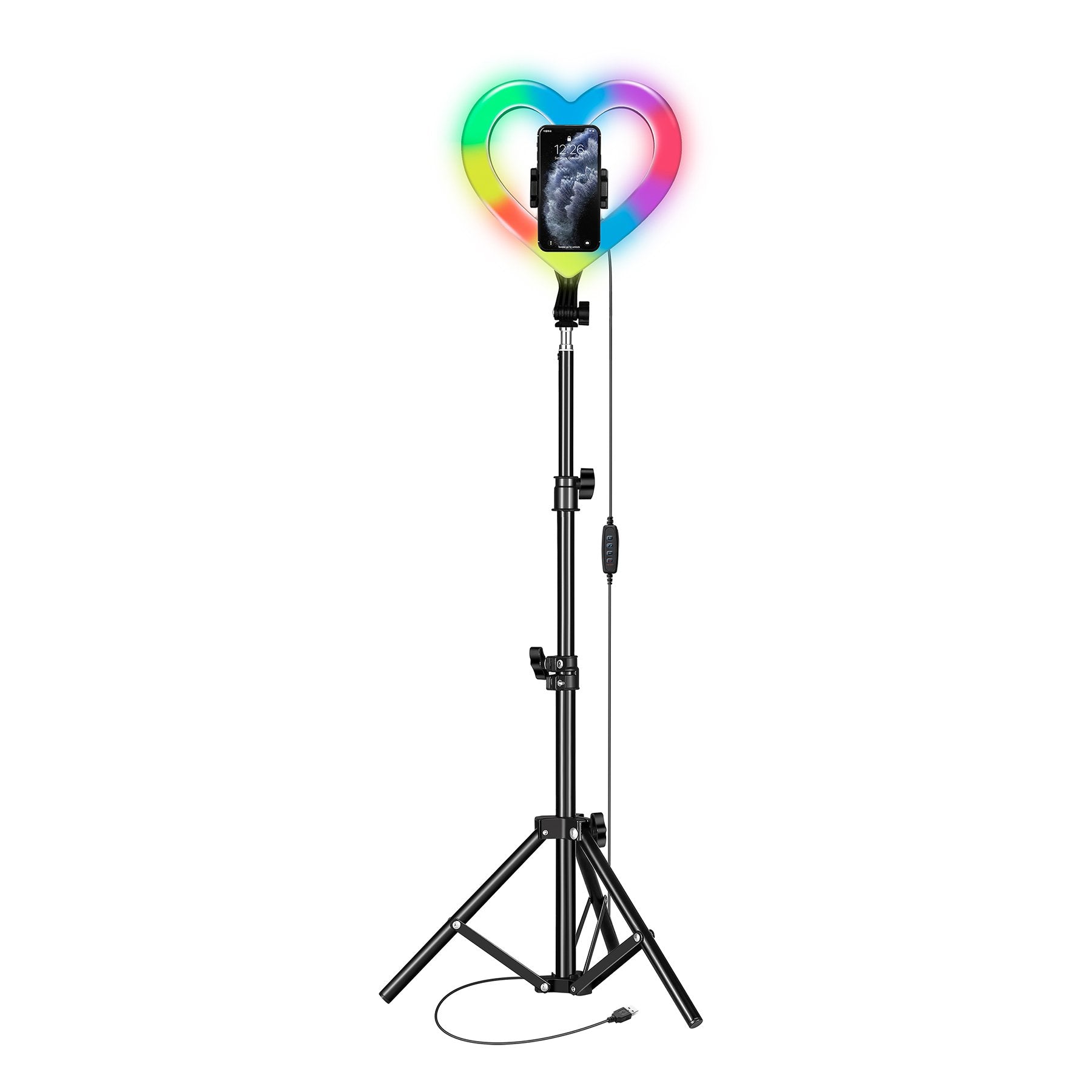 Supersonic PRO Live Stream 10” Heart Ring Light with RGB Jupiter Gear Home