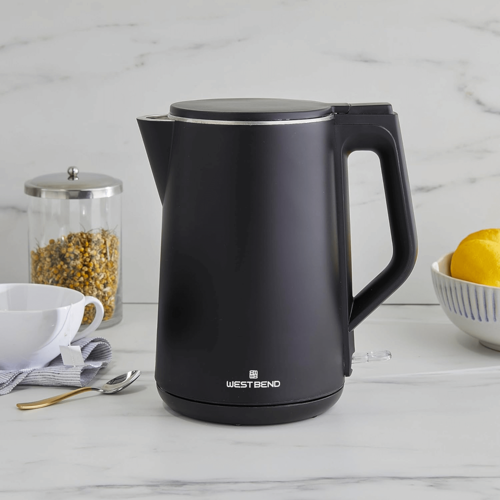 West Bend 1500W 1.5L Cordless Kettle with Stainless Interior Jupiter Gear Home