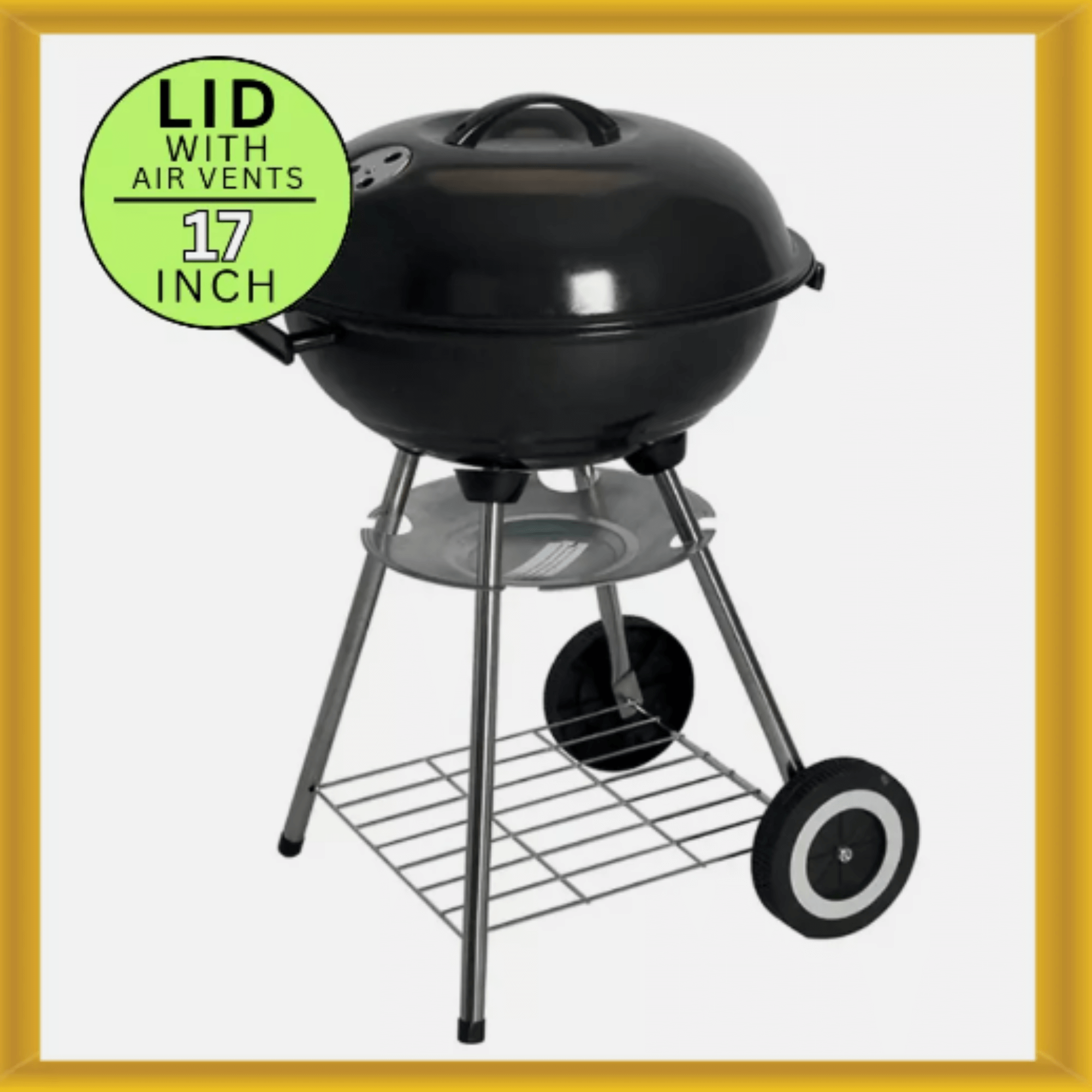 Better Chef 17" Portable Charcoal Barbecue Grill Jupiter Gear Home