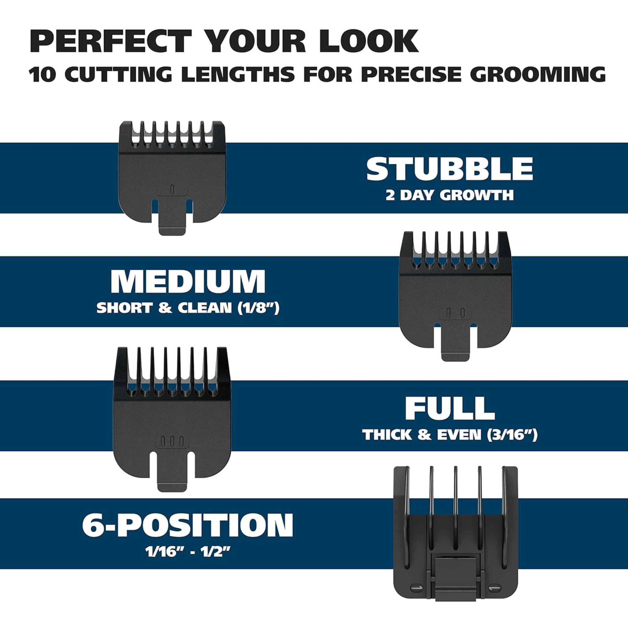 Wahl Rechargeable Beard Trimmer with Self-Sharpening Blades Jupiter Gear Home