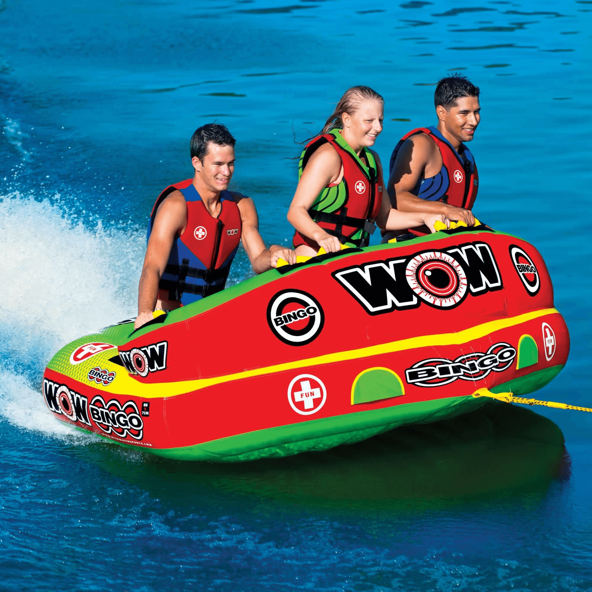 WOW Watersports Bingo 1-3 Person Cockpit Ski Tube w Foam Handles Jupiter Gear Home