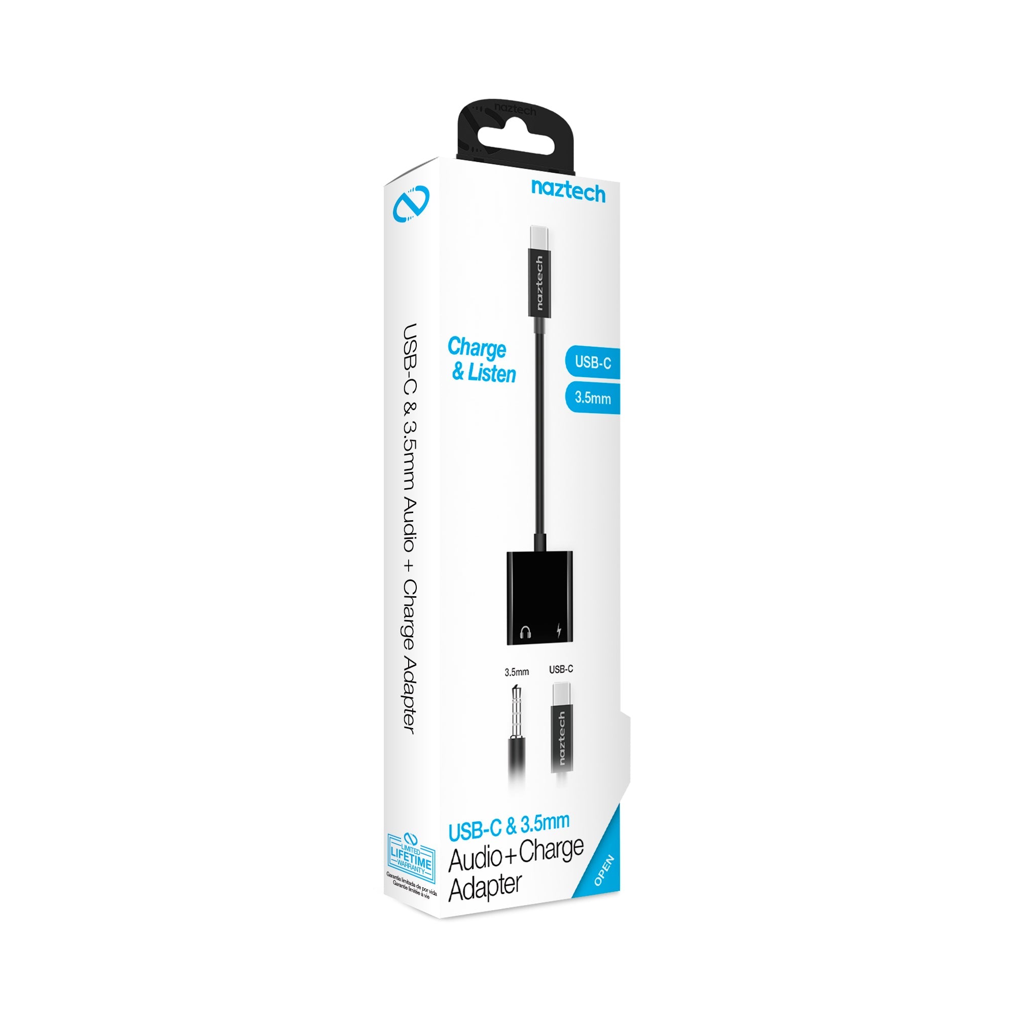 Naztech USB-C and 3.5mm Audio + Charge Adapter Jupiter Gear Home