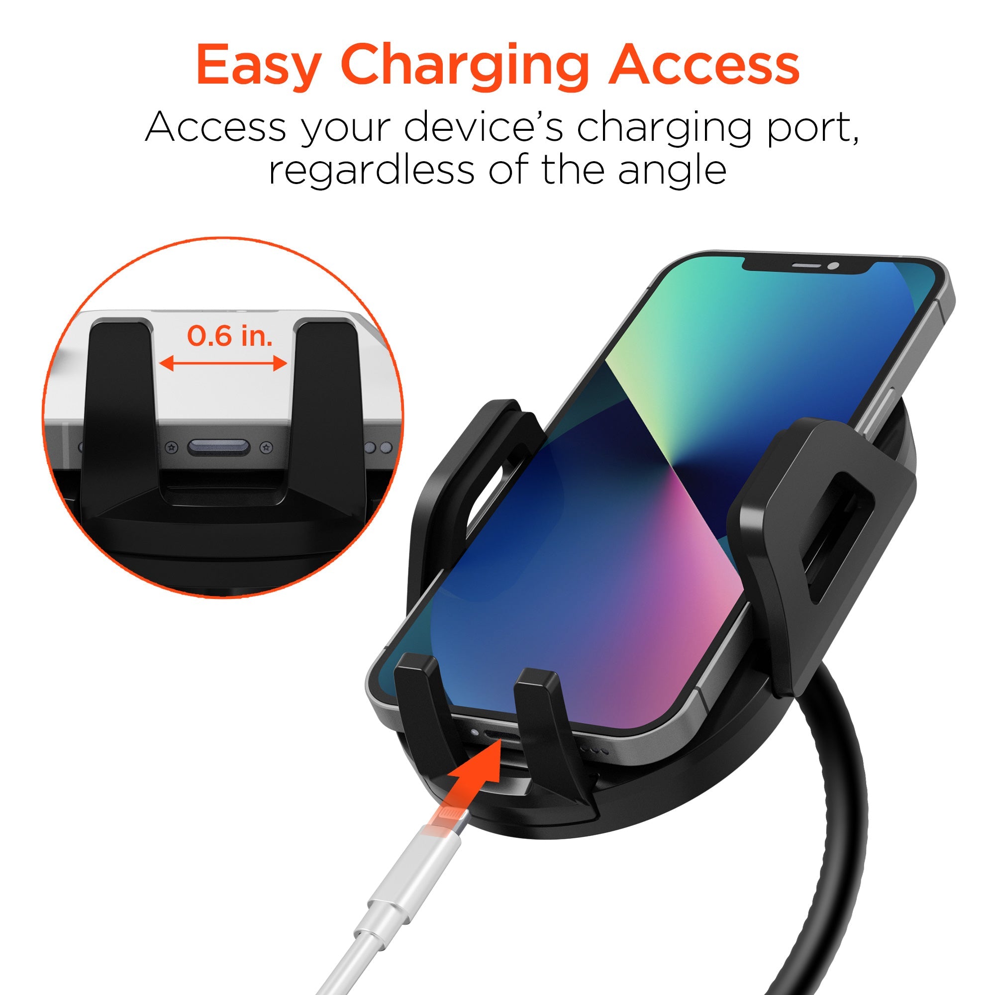 HyperGear Universal Cup Holder Flex Phone Mount w Rotatable Cradle Jupiter Gear Home