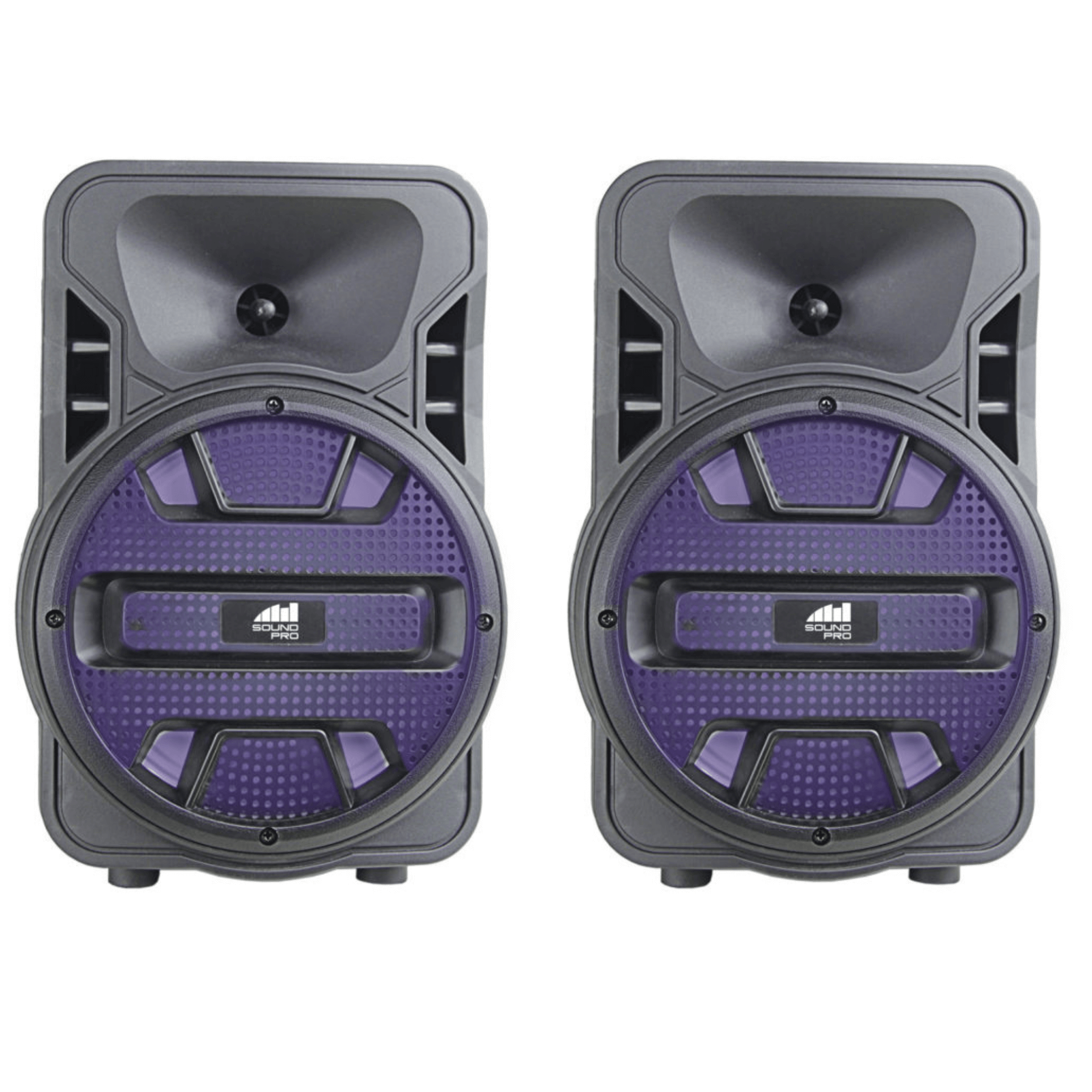 Naxa Dual 8" BT Party Speakers with Disco Light - Refurbished Jupiter Gear Home
