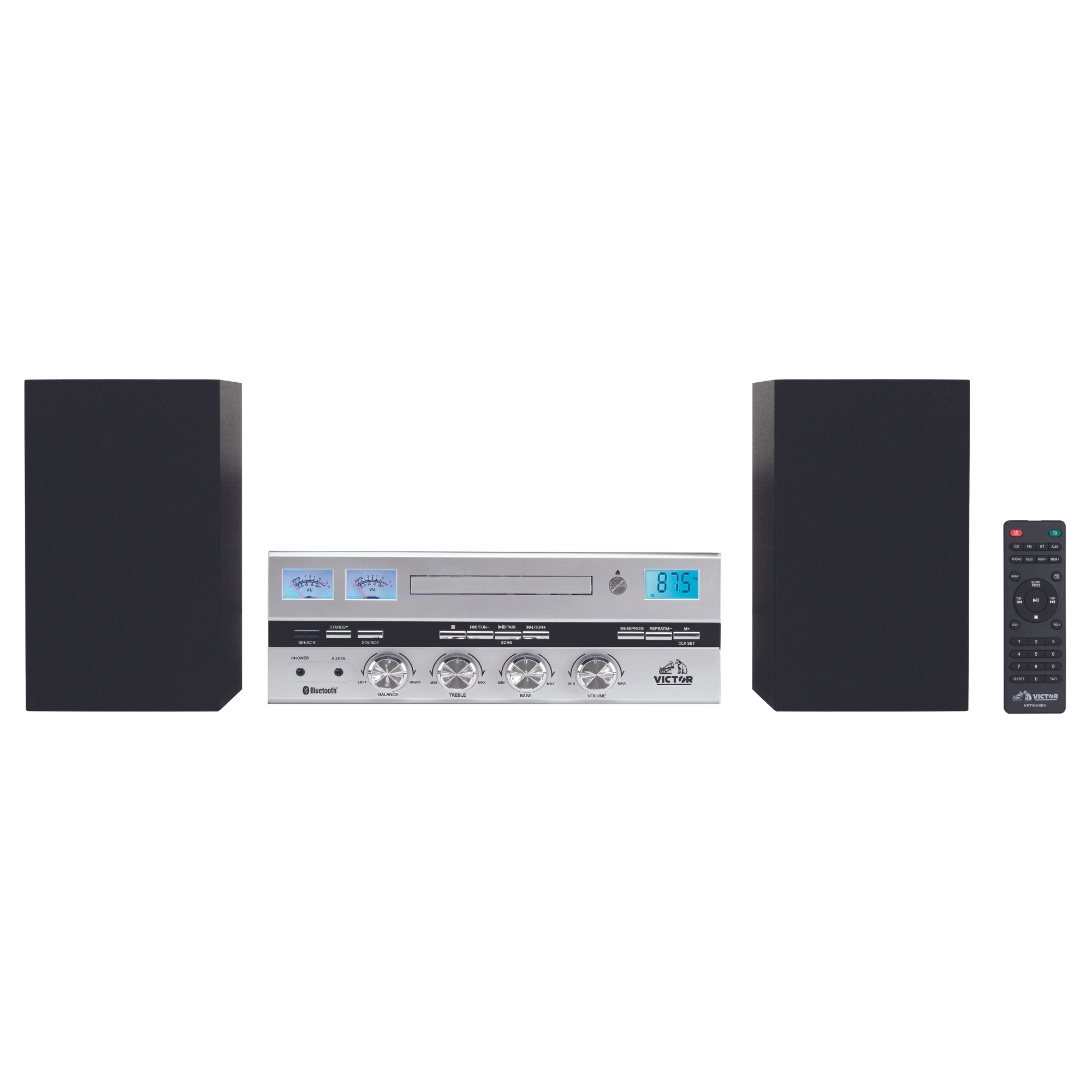 Victor Milwaukee II Desktop Bluetooth CD Stereo System Jupiter Gear Home