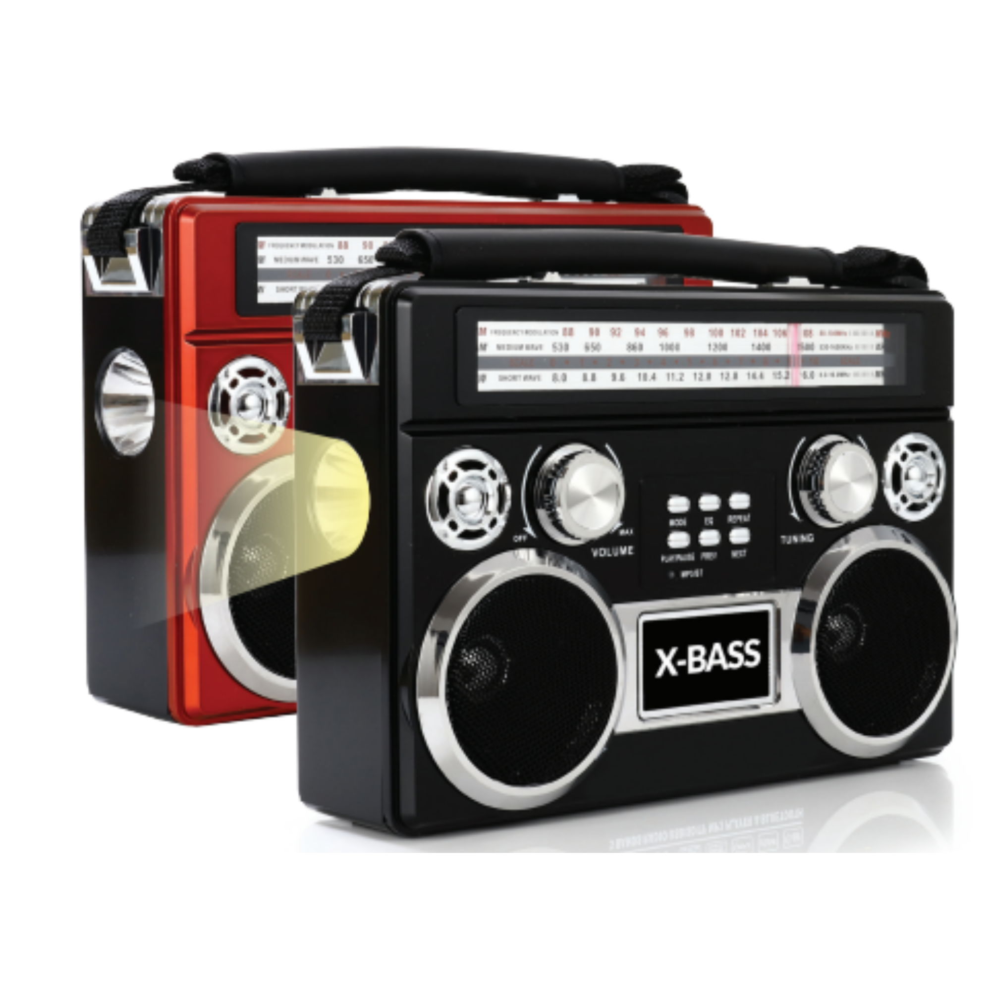 Supersonic Portable 3 Band Bluetooth Radio with Flashlight & 10 Hour Battery Jupiter Gear Home