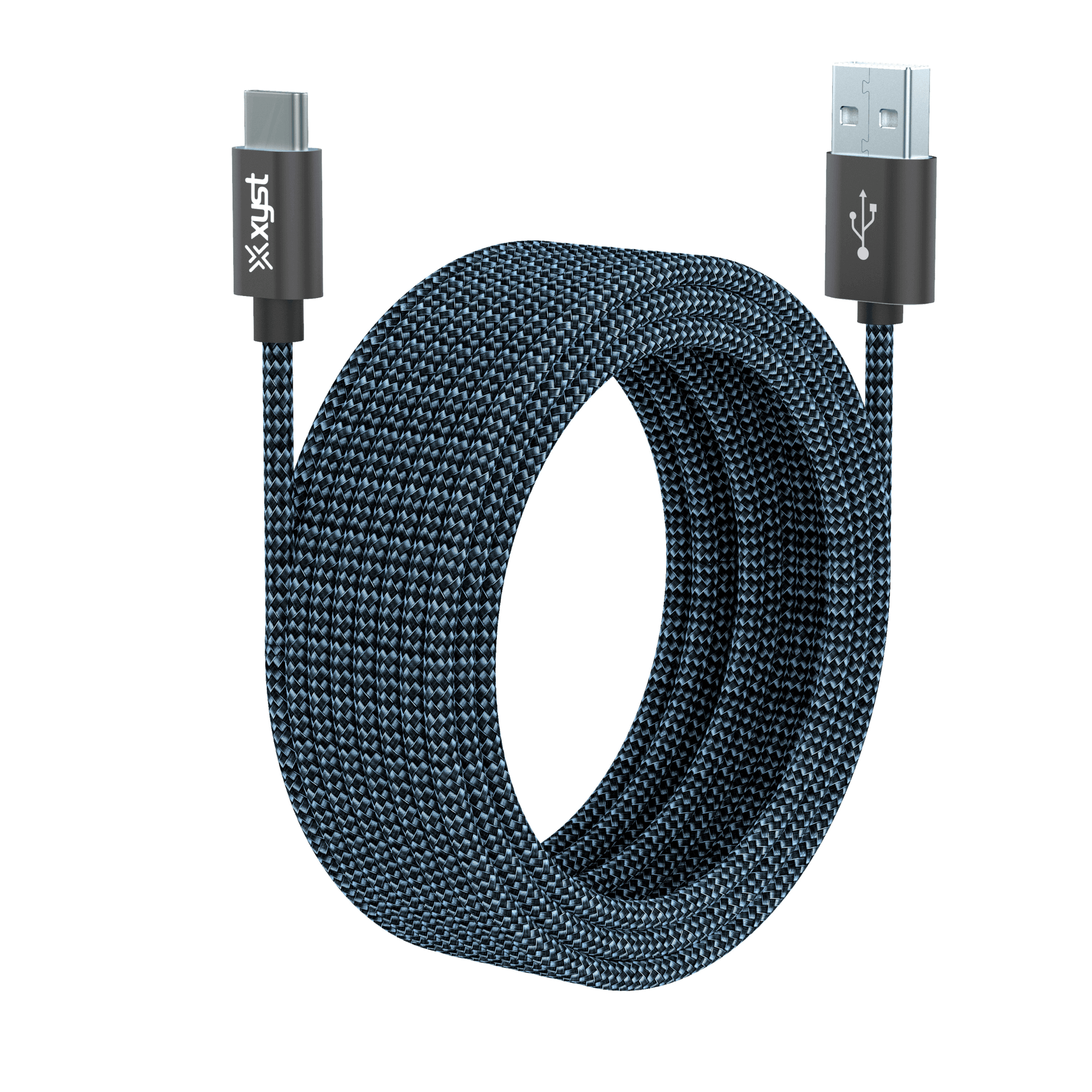 Xyst Charge and Sync USB to USB-C Braided Cable 10Ft Jupiter Gear Home