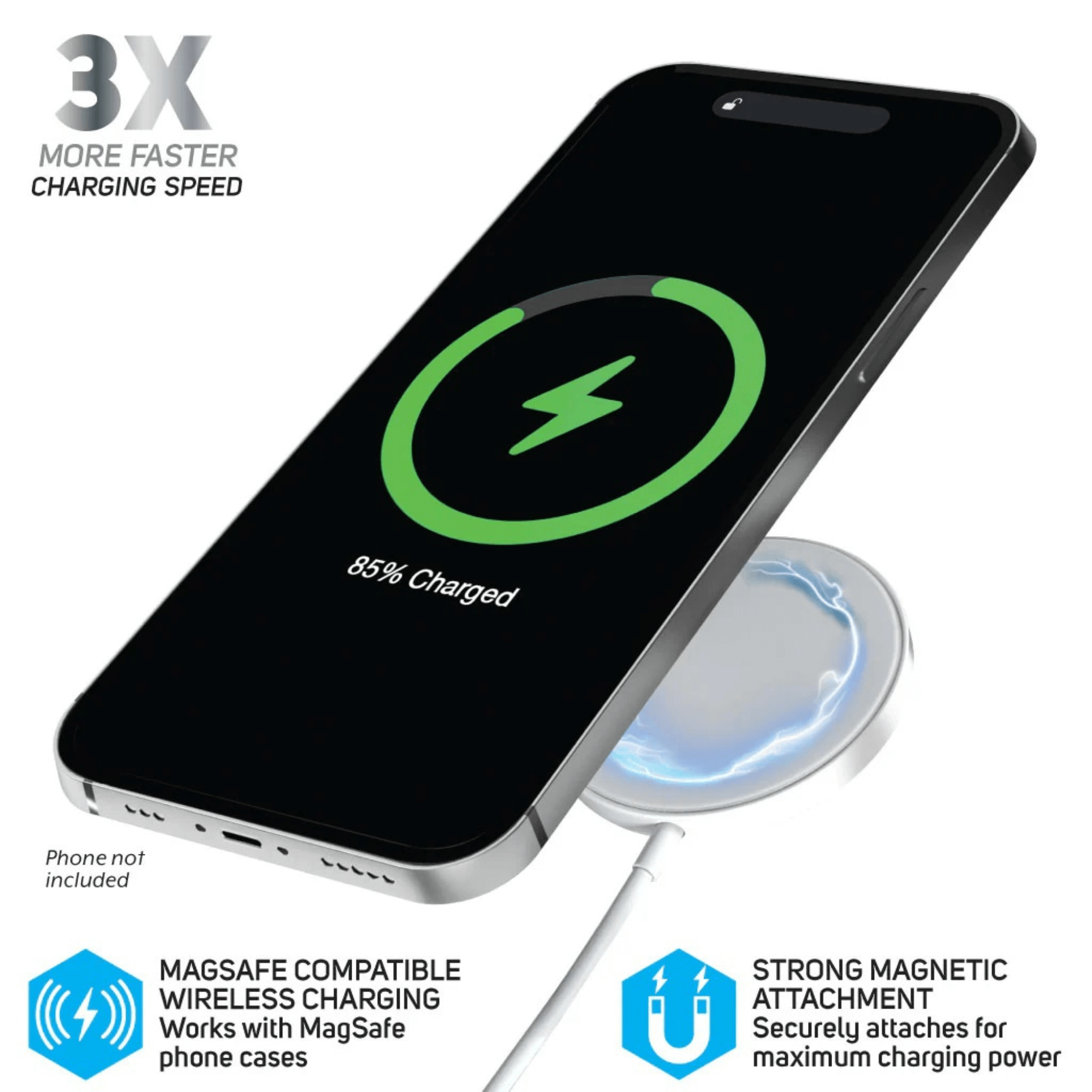 Xyst 15-Watt MagSafe Wireless Charger with Built-in USB-C Cable Jupiter Gear Home