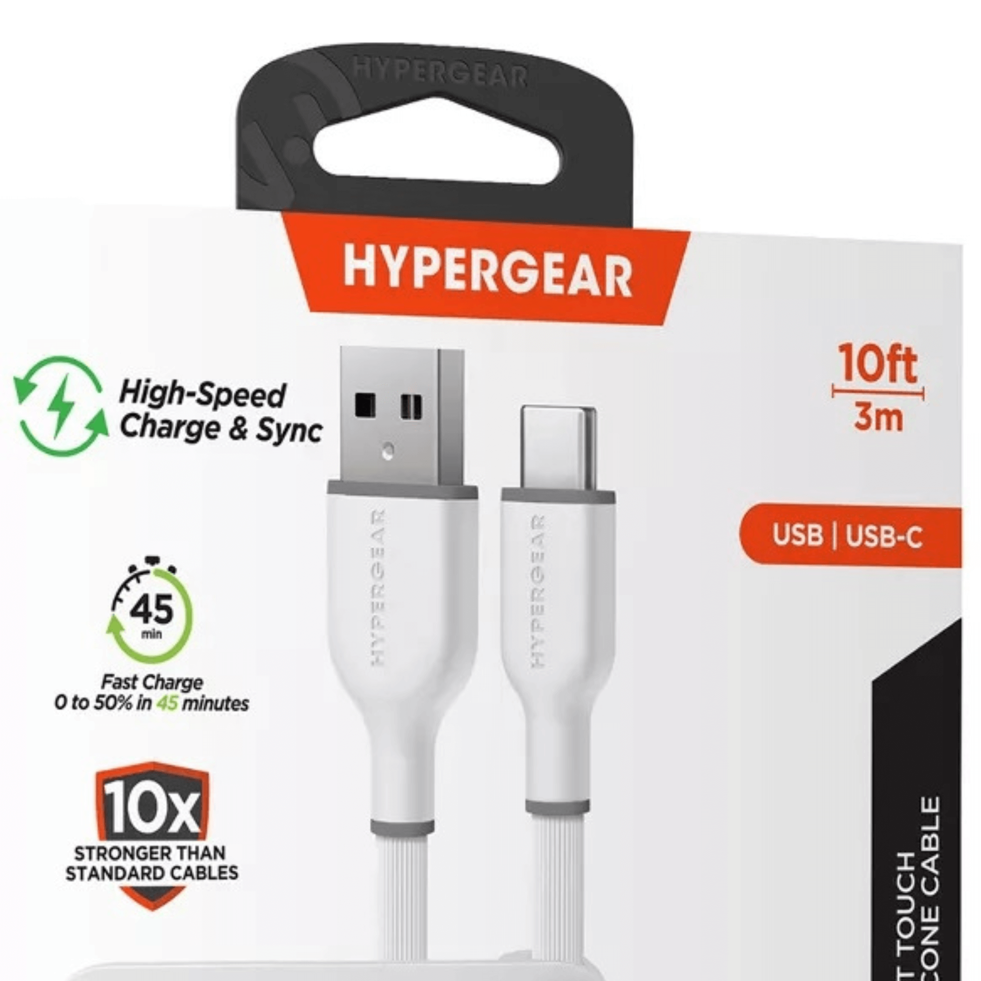 HyperGear Flexi PRO USB to USB-C Cable 10ft Jupiter Gear Home