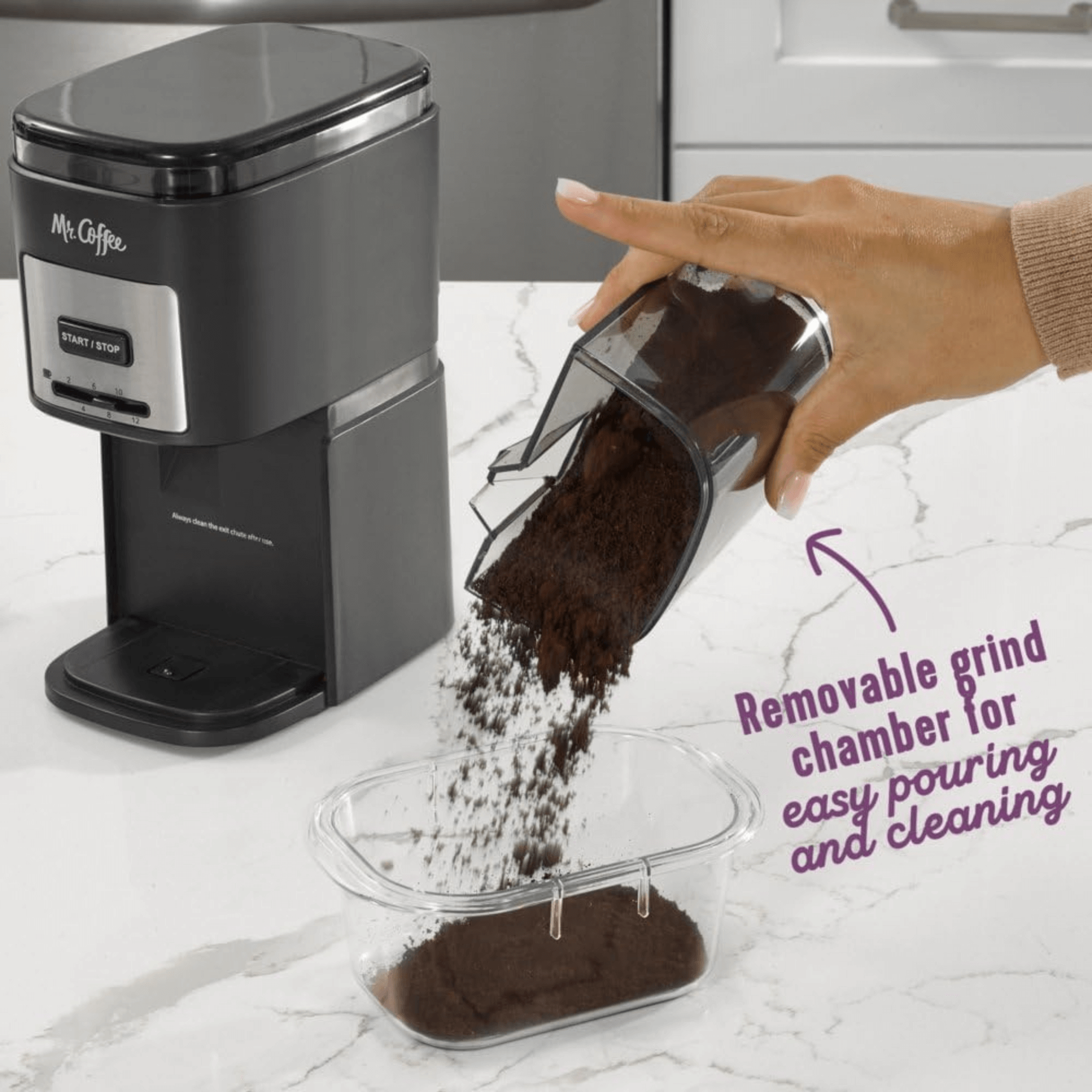 Mr. Coffee Burr Mill Large-Capacity Automatic Coffee Grinder with 12 Custom Grinders Jupiter Gear Home