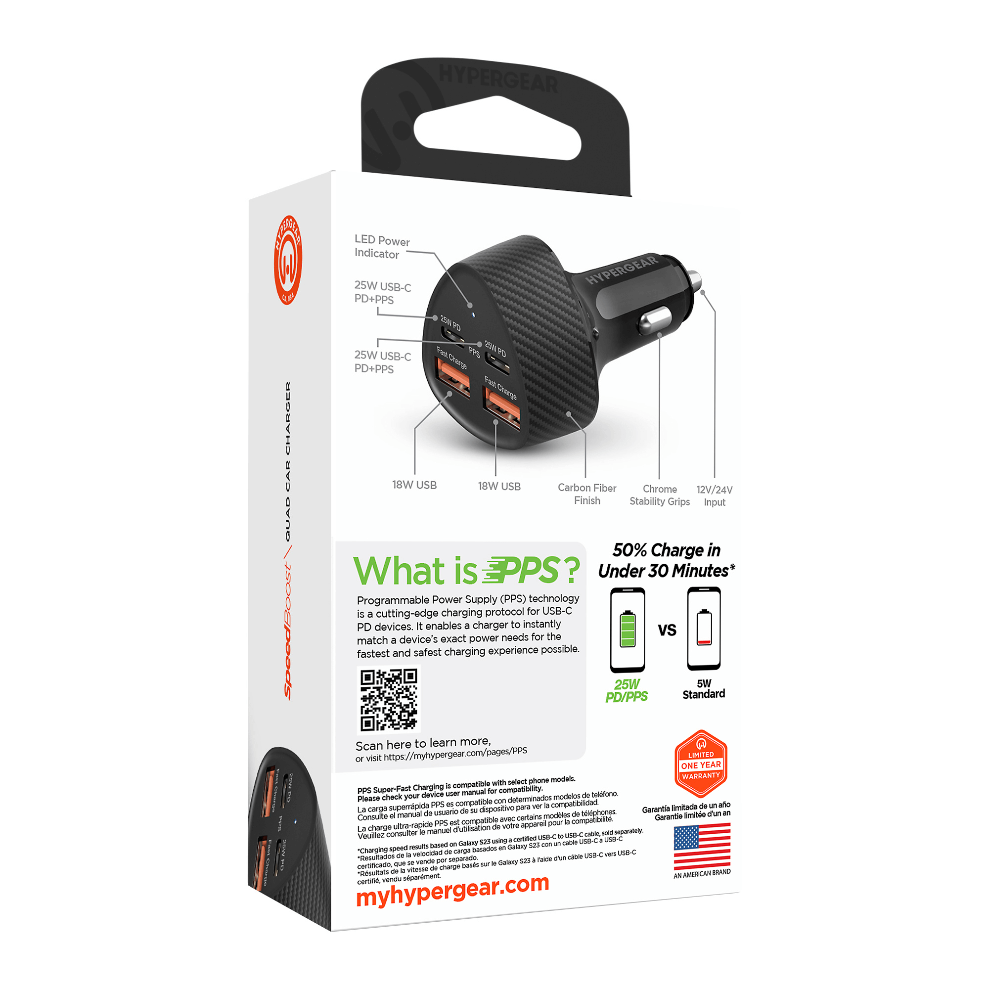 HyperGear Speedboost Quad PD Car Charger Jupiter Gear Home