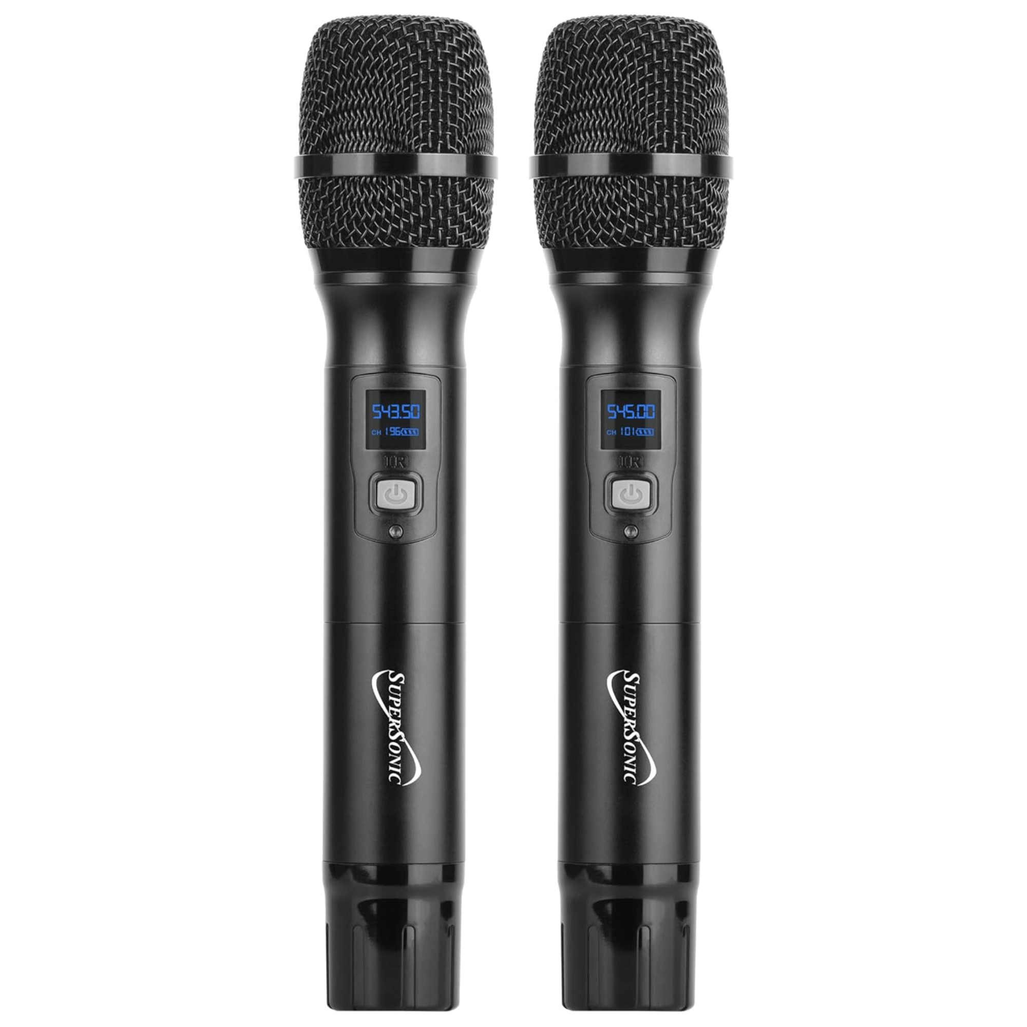 Supersonic UHF Dual Channel Selectable Frequencies Professional Wireless Microphone Jupiter Gear Home