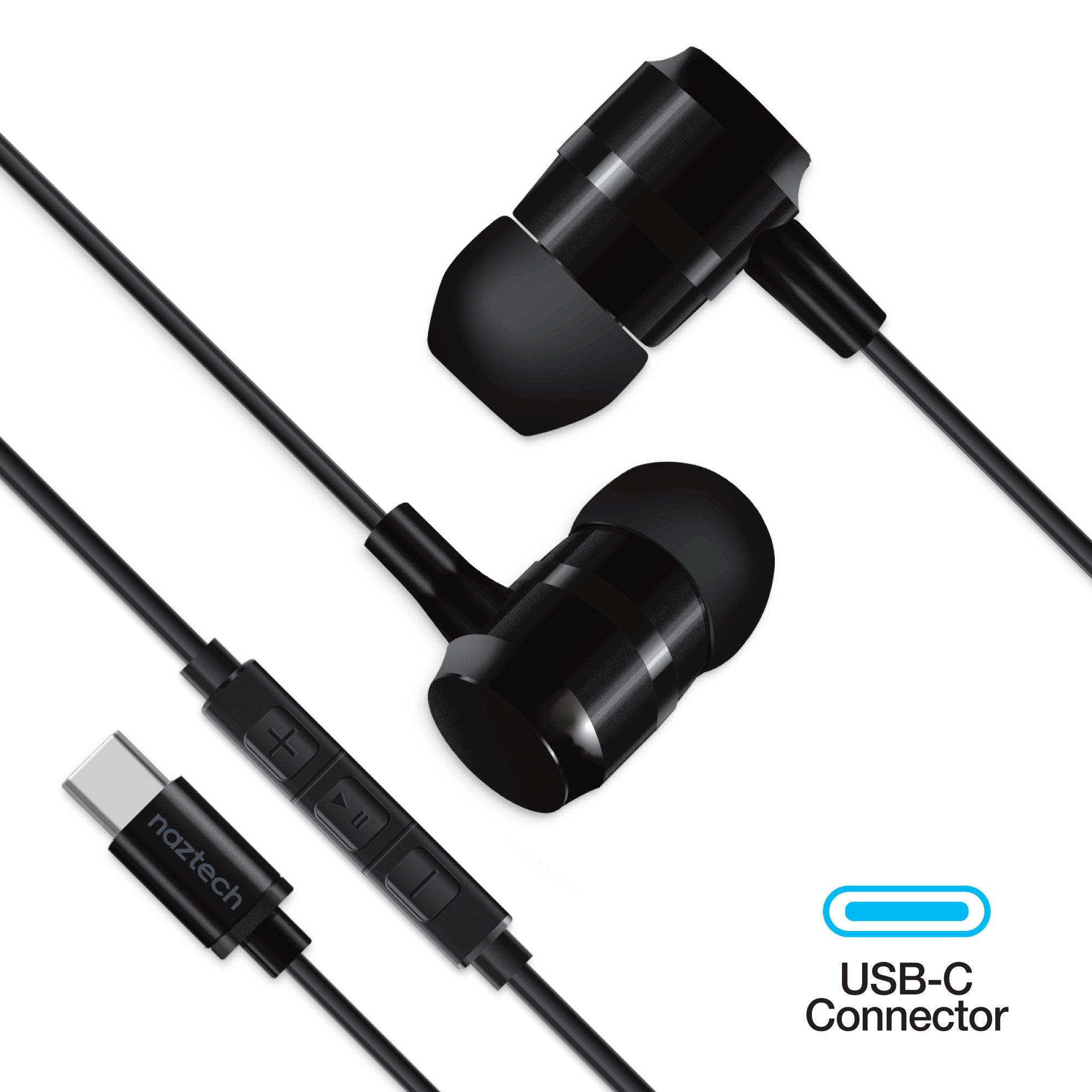 Naztech USB-C Metal Earphones Jupiter Gear Home