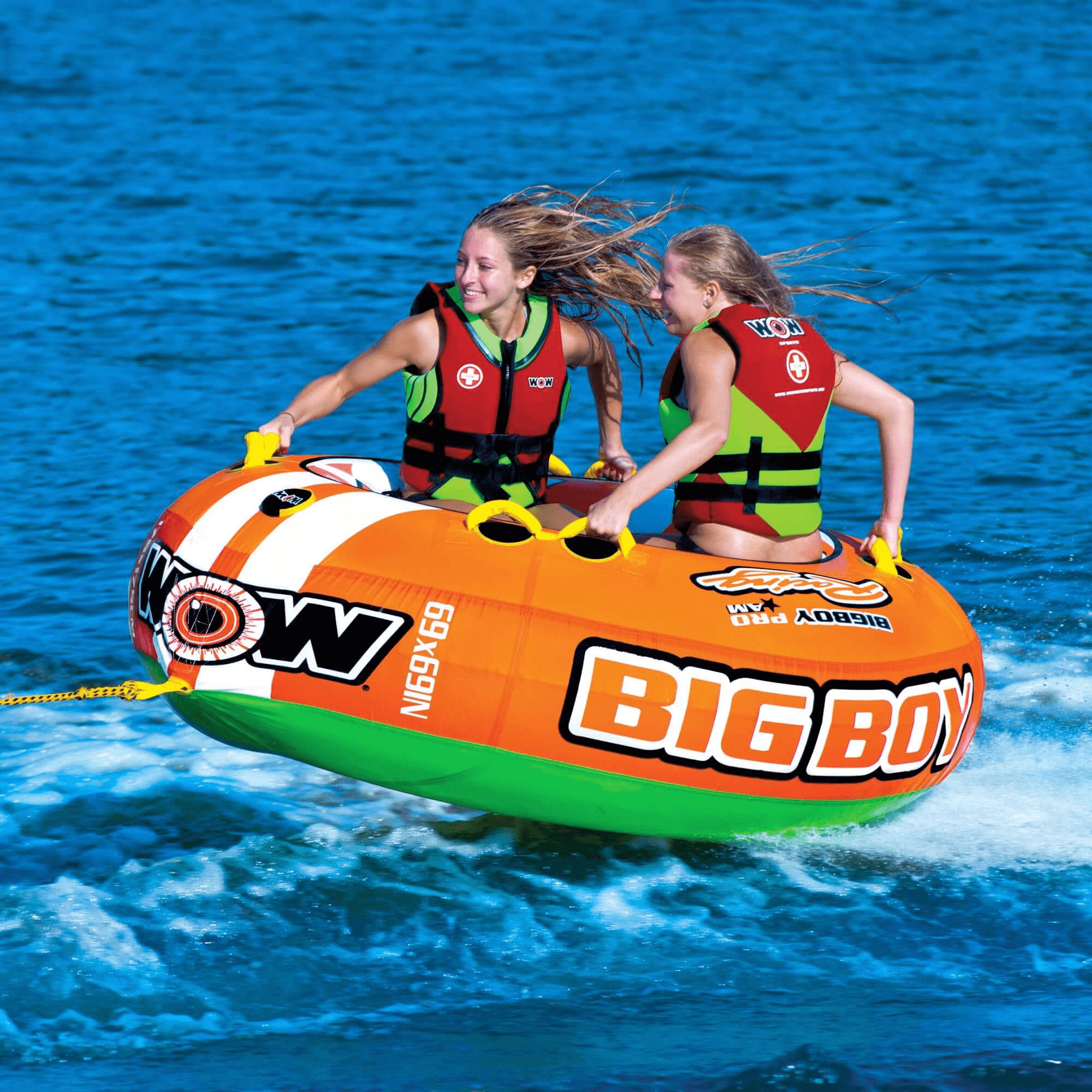 WOW Watersports Big Boy 1 - 4 Person Inflatable Racing Towable Tube Jupiter Gear Home