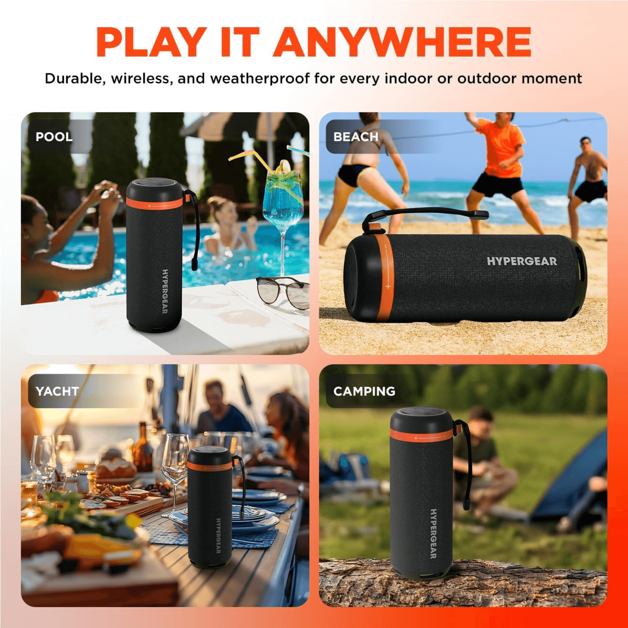 HyperGear SoundTower Portable Bluetooth Speaker Jupiter Gear Home