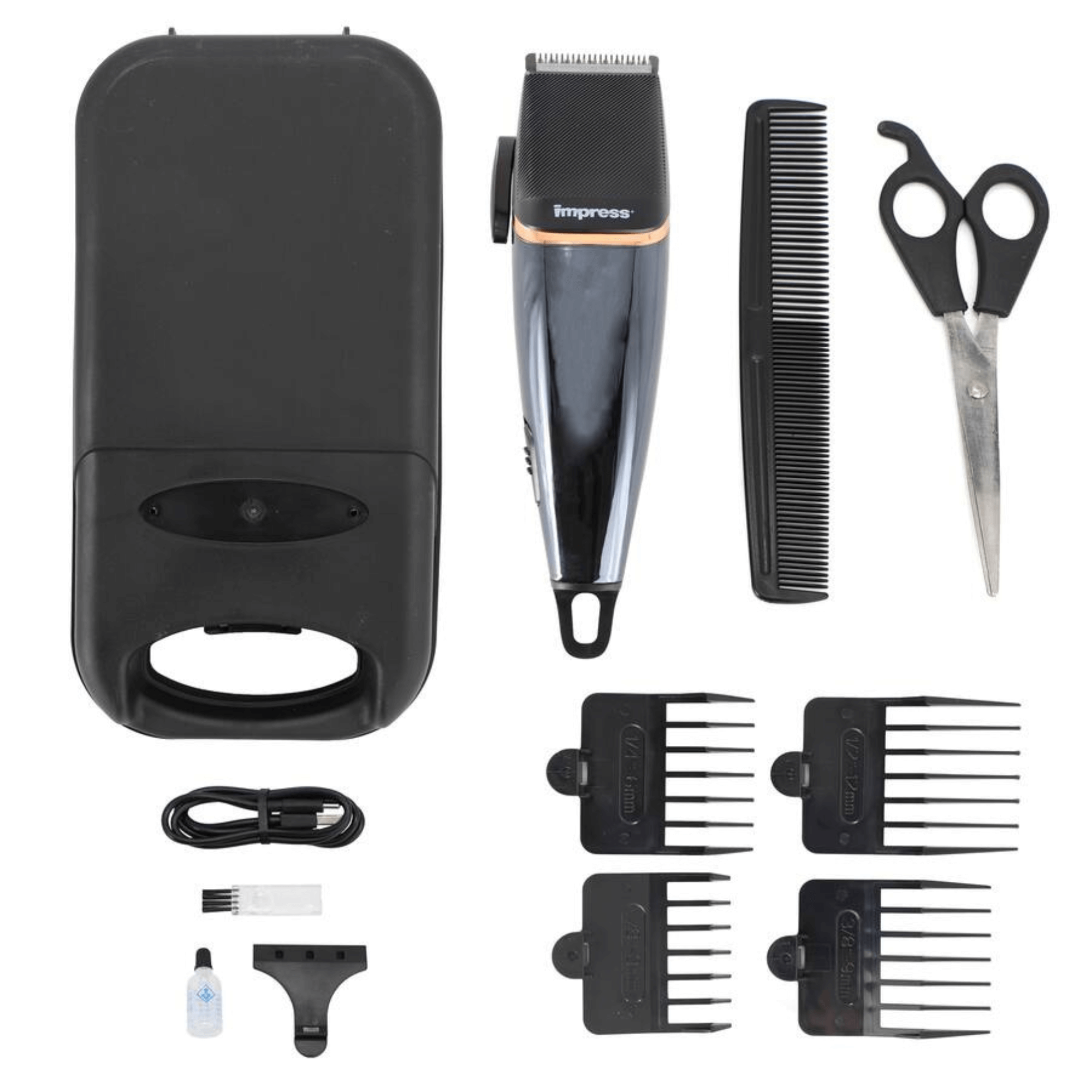 Impress 12-piece USB-C Rechargeable Hair Clipper Kit Jupiter Gear Home