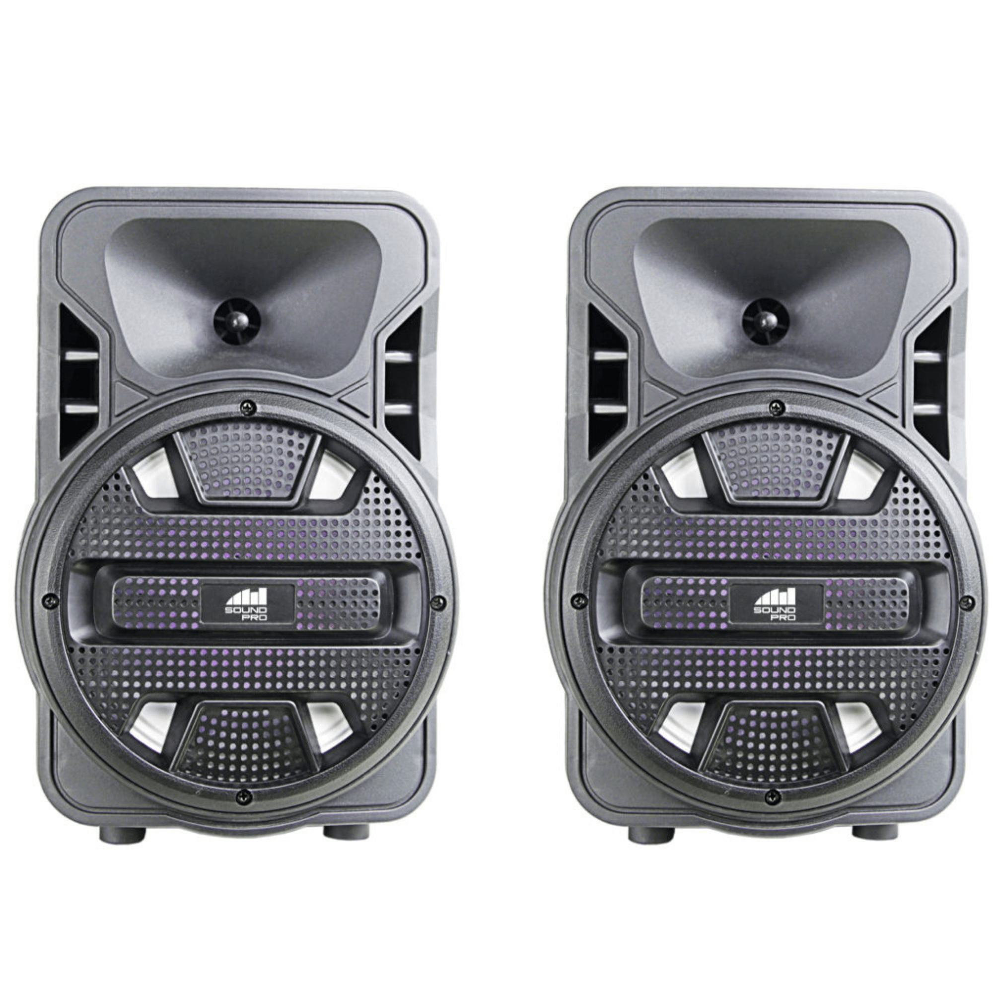 Naxa Dual 8" BT Party Speakers with Disco Light - Refurbished Jupiter Gear Home