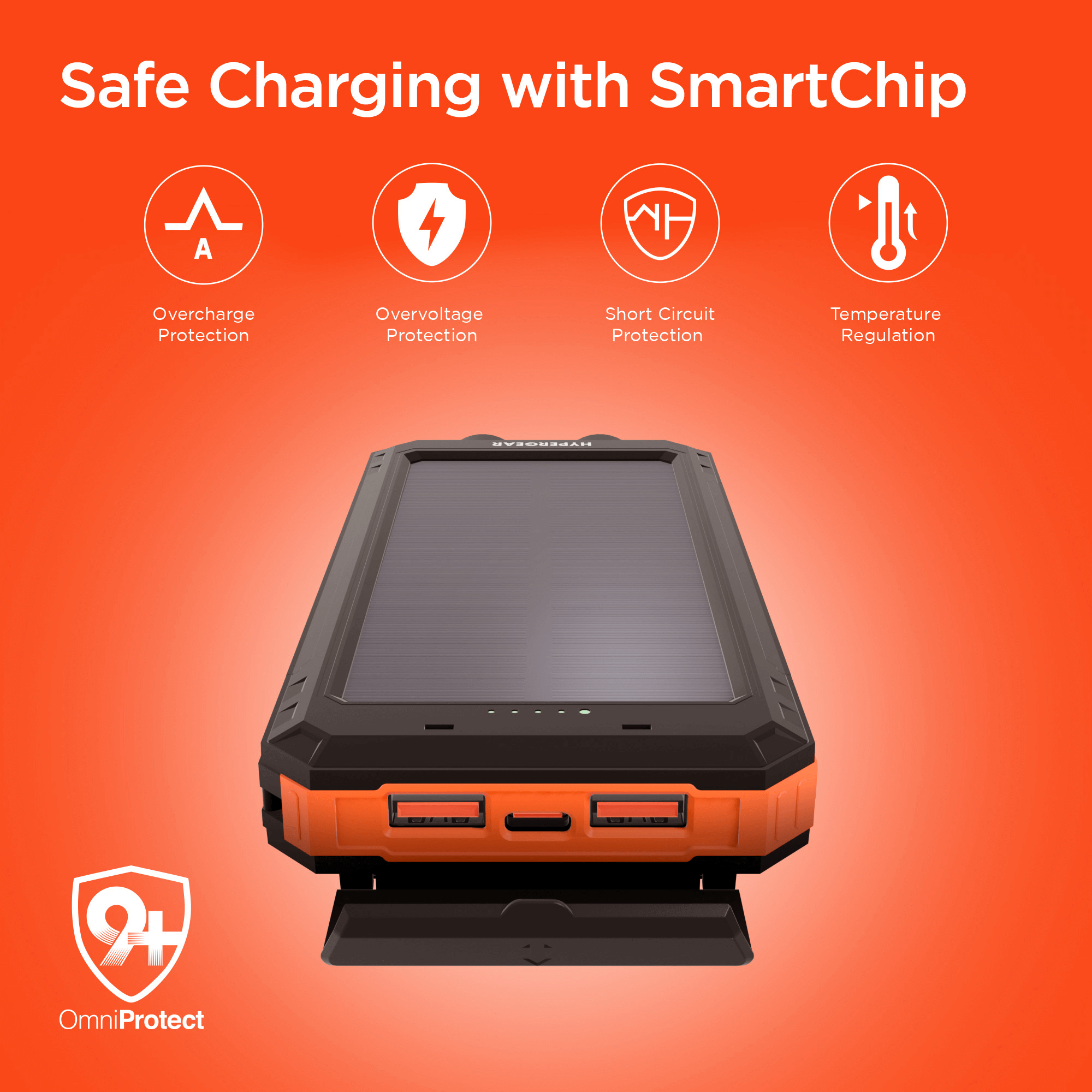 HyperGear SolPro 10K Fast Charge Solar 10000mAh PD Power Bank Jupiter Gear Home