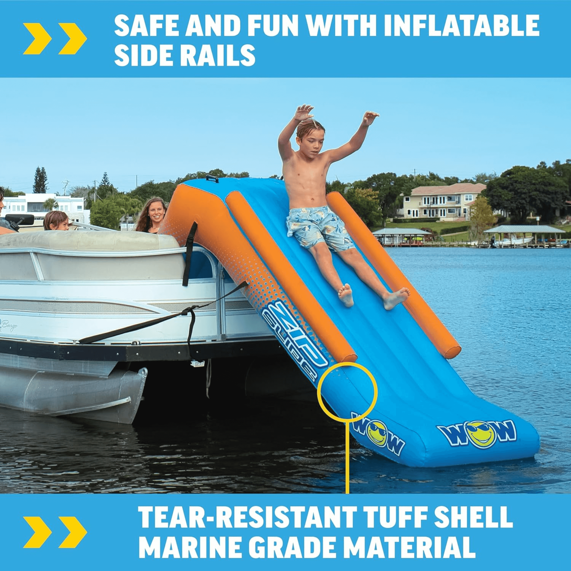 WOW Watersports Inflatable Pontoon Zip Slide for Boats Jupiter Gear Home