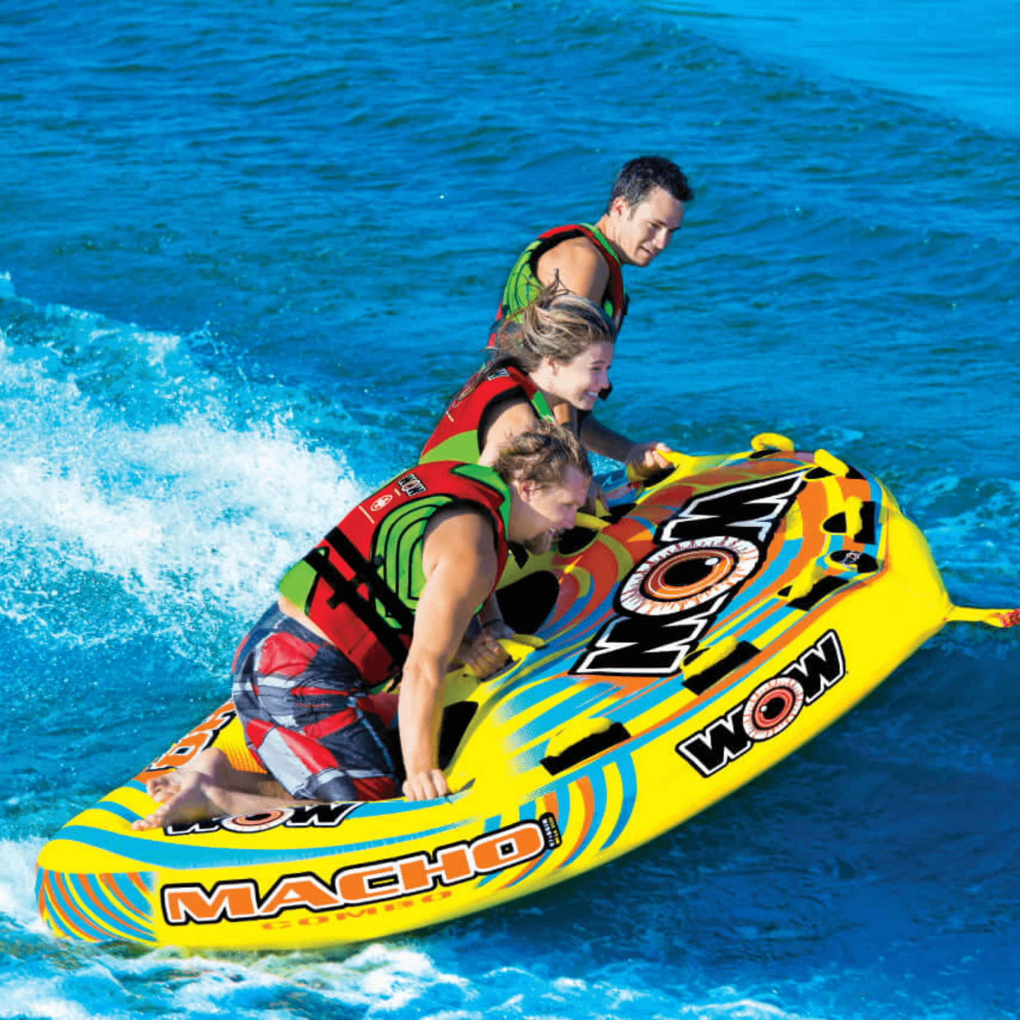 WOW Watersports Macho Towable Water Tube with Multiple Riding Positions Jupiter Gear Home