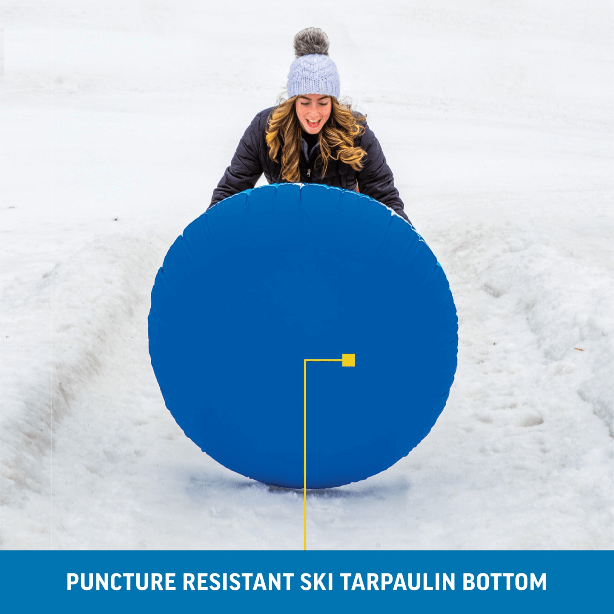 WOW Watersports Surge Tarpaulin-Bottom Snow Tube with Tow Leash Jupiter Gear Home