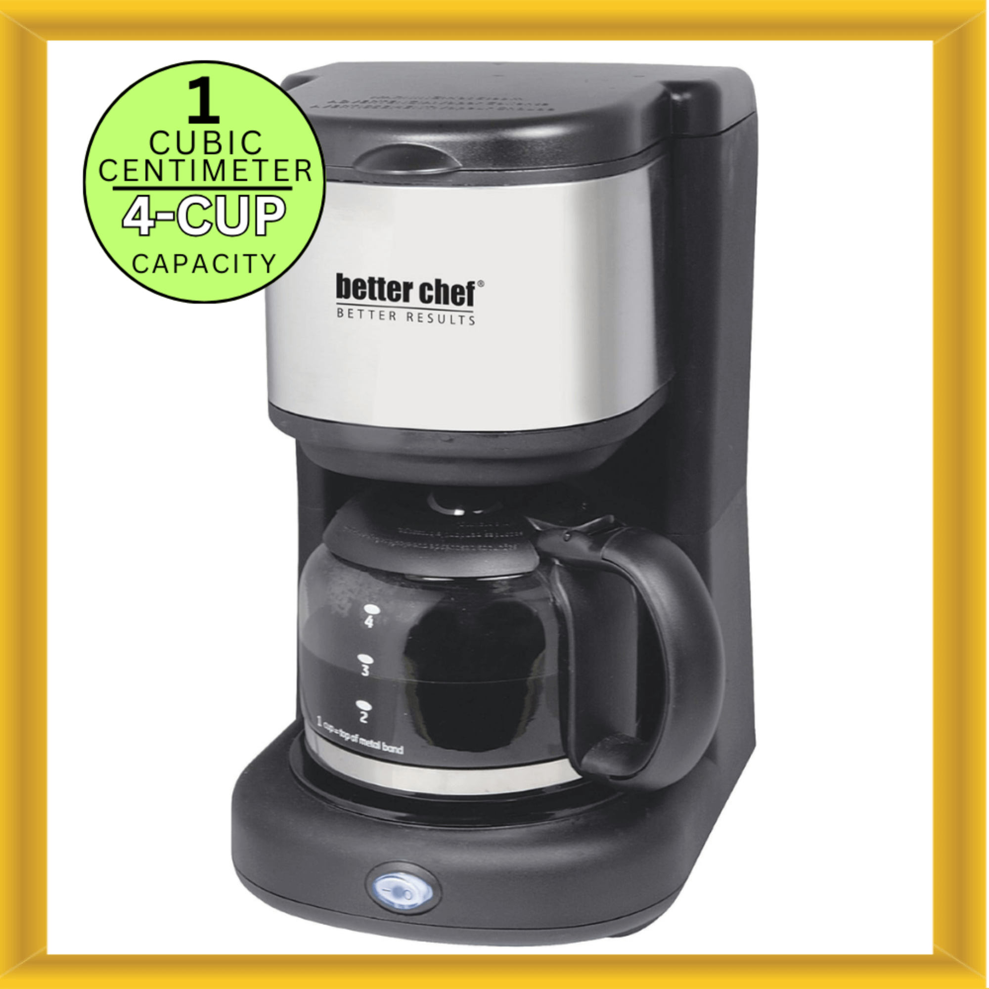 Better Chef 4-Cup Stainless Steel Coffeemaker Jupiter Gear Home
