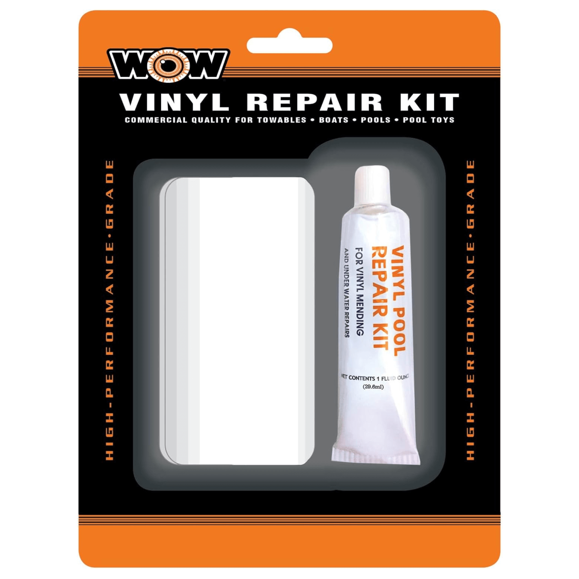 WOW Watersports Vinyl PVC Repair Kit For Boating Tubes Air Mattresses Inflatable Rafts Jupiter Gear Home