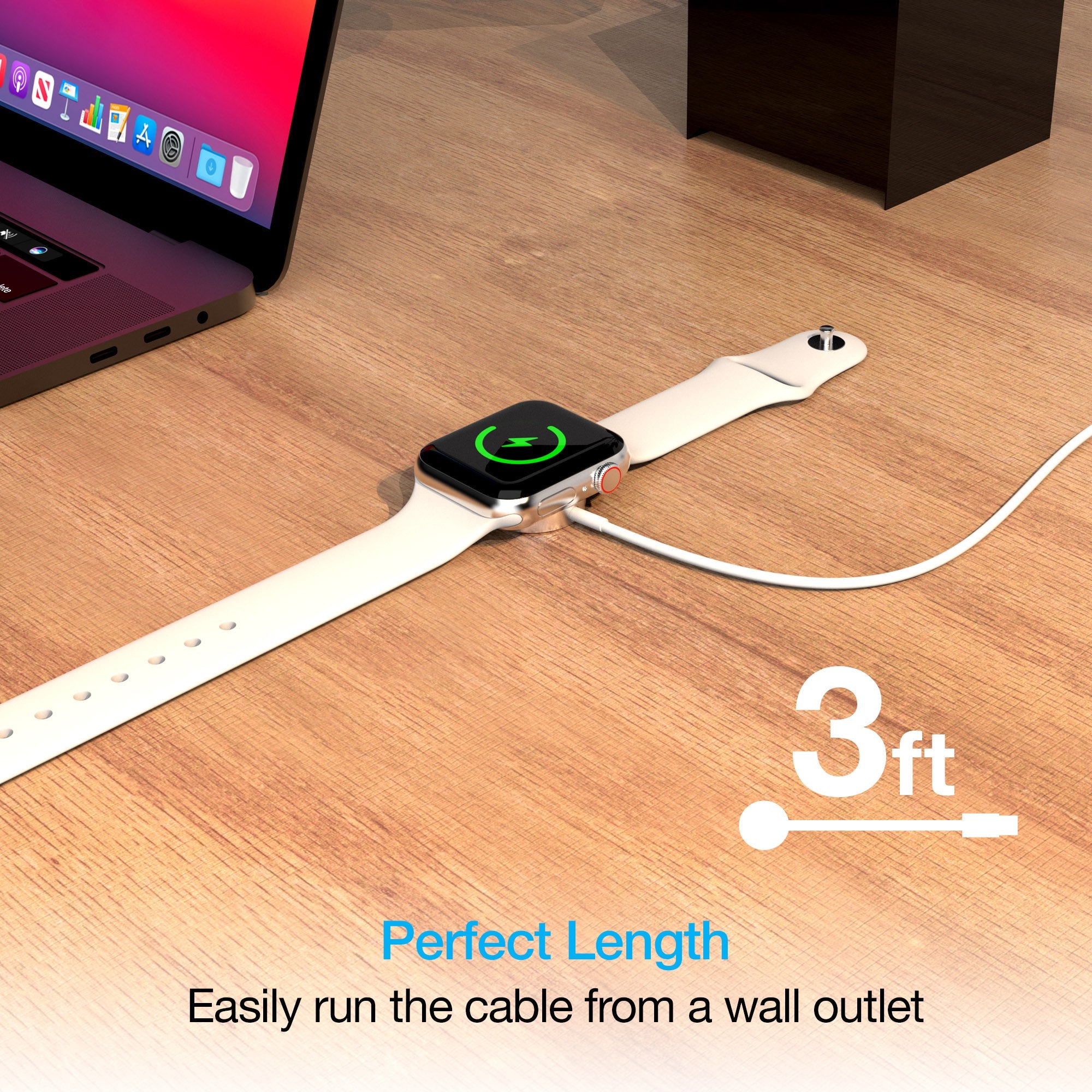 Naztech Magnetic Charging Cable for Apple Watch 3ft Jupiter Gear Home