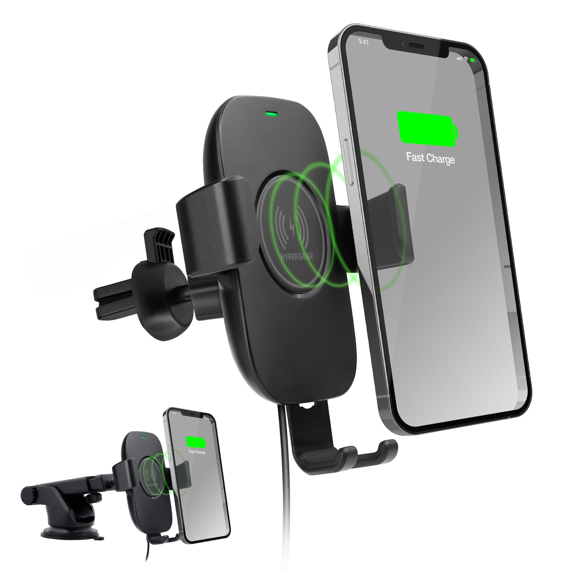 HyperGear Gravity 15W Wireless Fast Charge Mount - Hands-Free Jupiter Gear Home