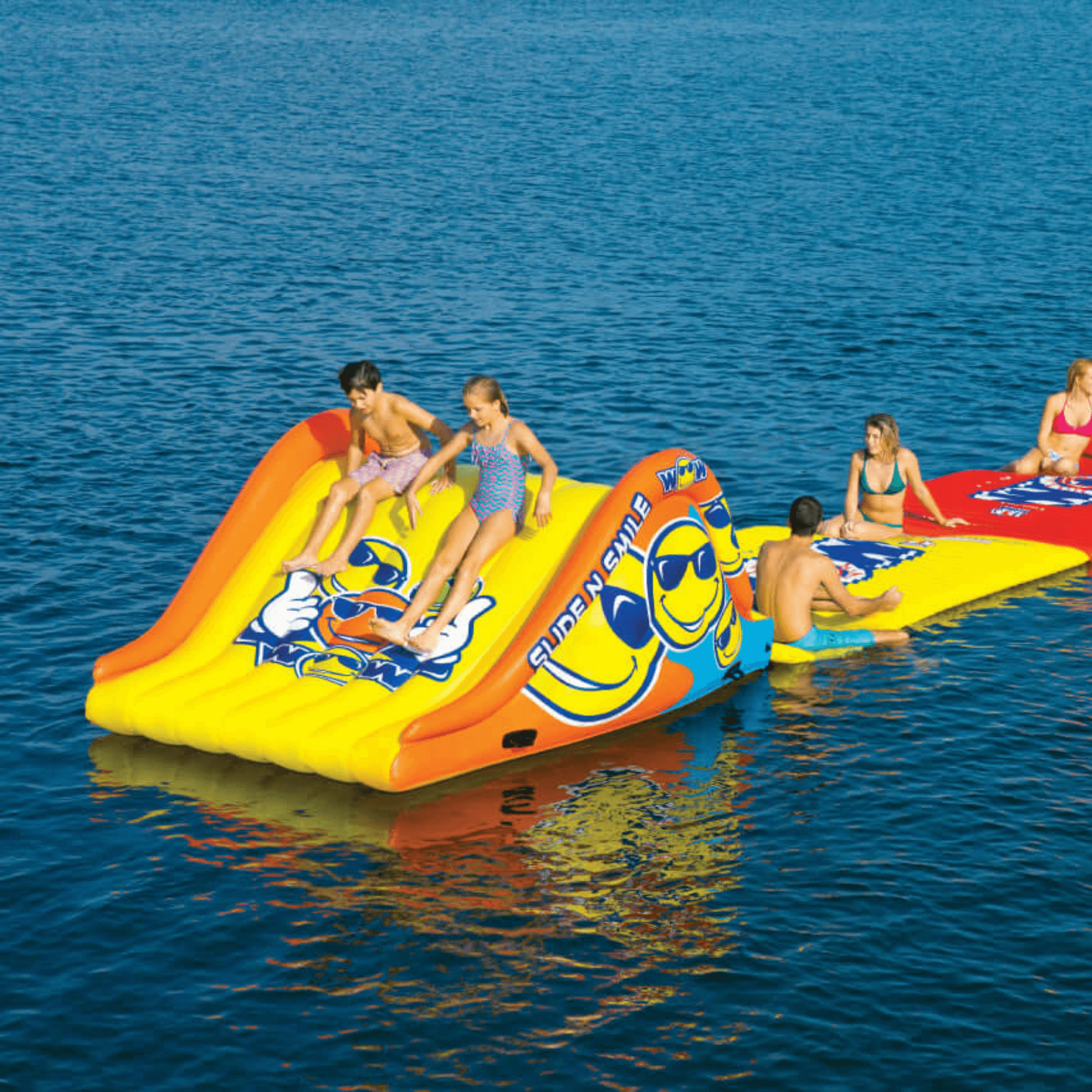 WOW Watersports Slide N Smile Floating 2 Lane Waterslide Jupiter Gear Home