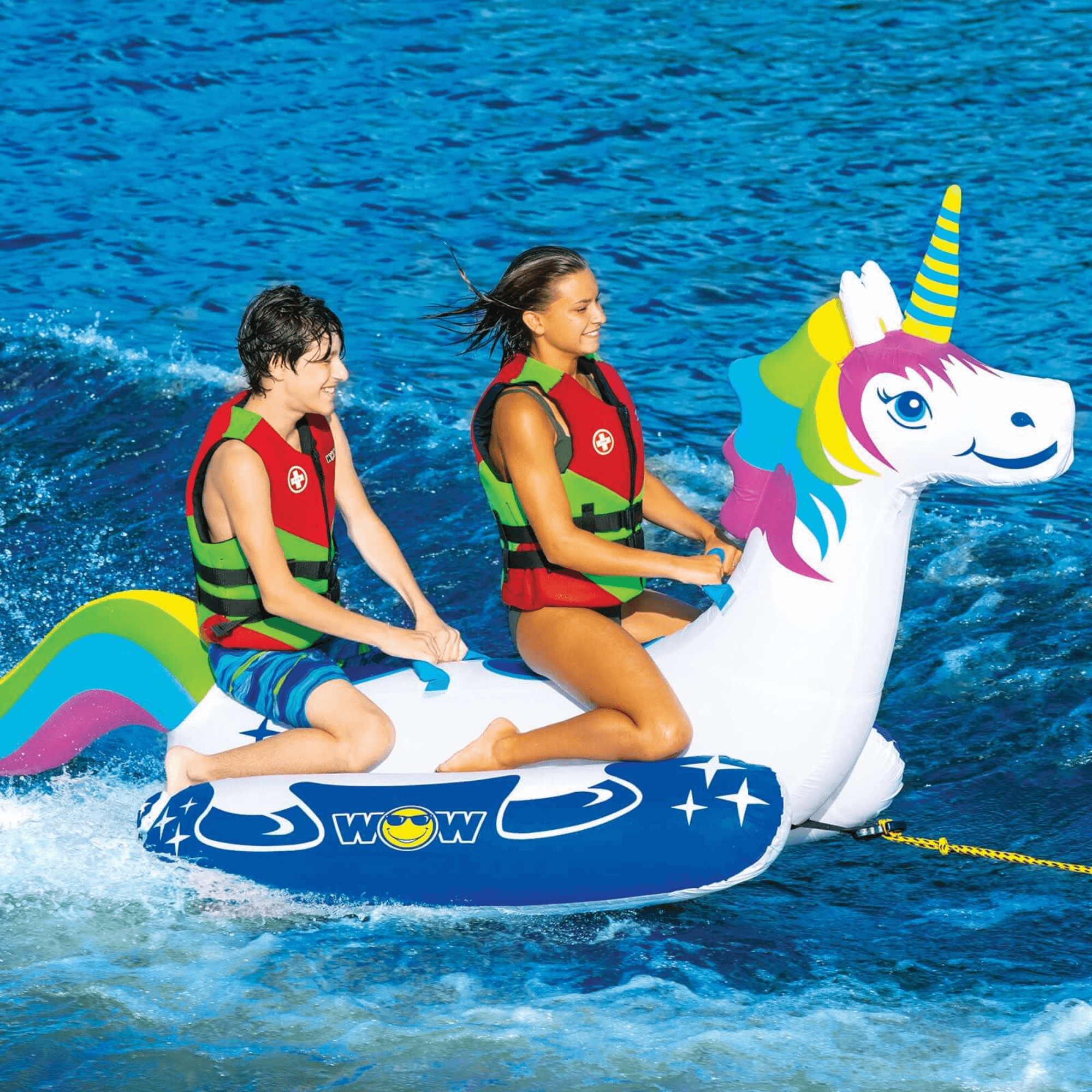 WOW Watersports Unicorn 1 or 2 Person Inflatable Towable Tube Jupiter Gear Home