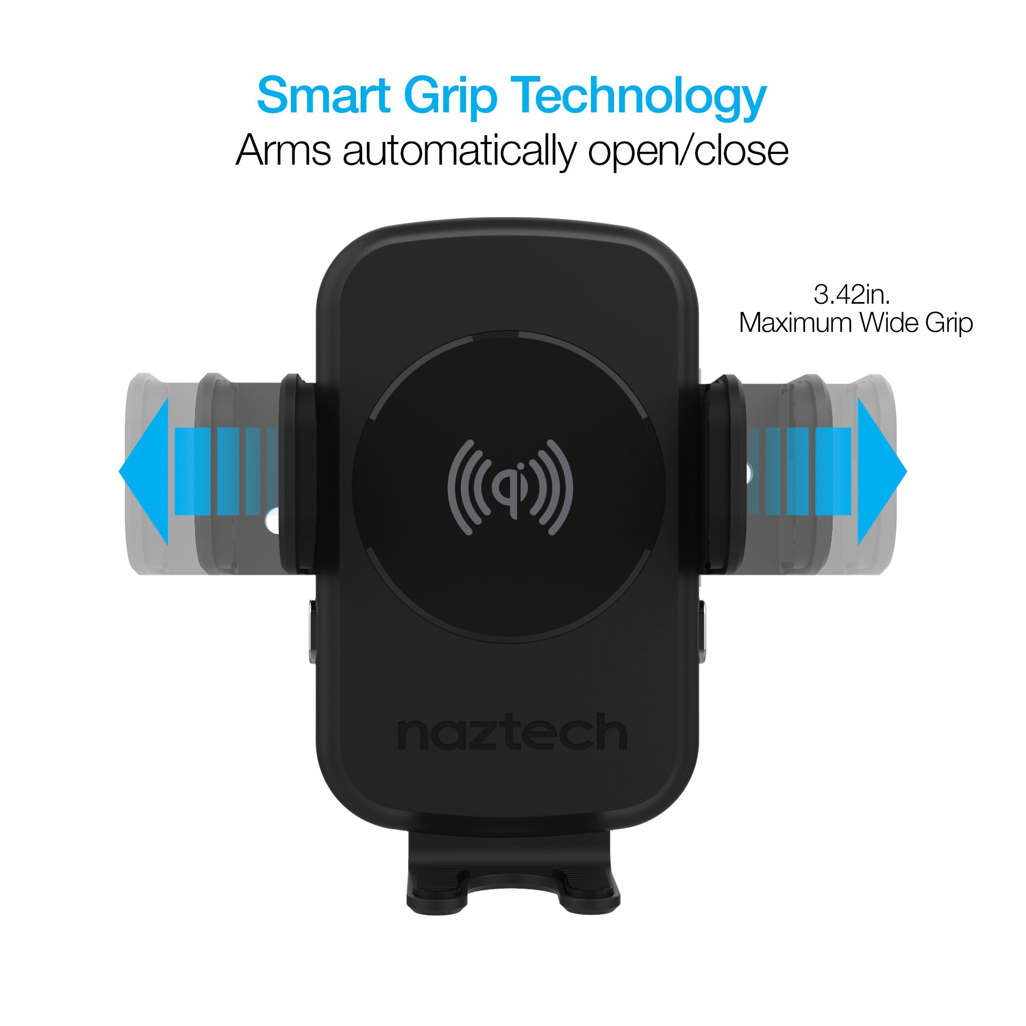 Naztech Smart Grip Wireless Charging Car Mount Jupiter Gear Home