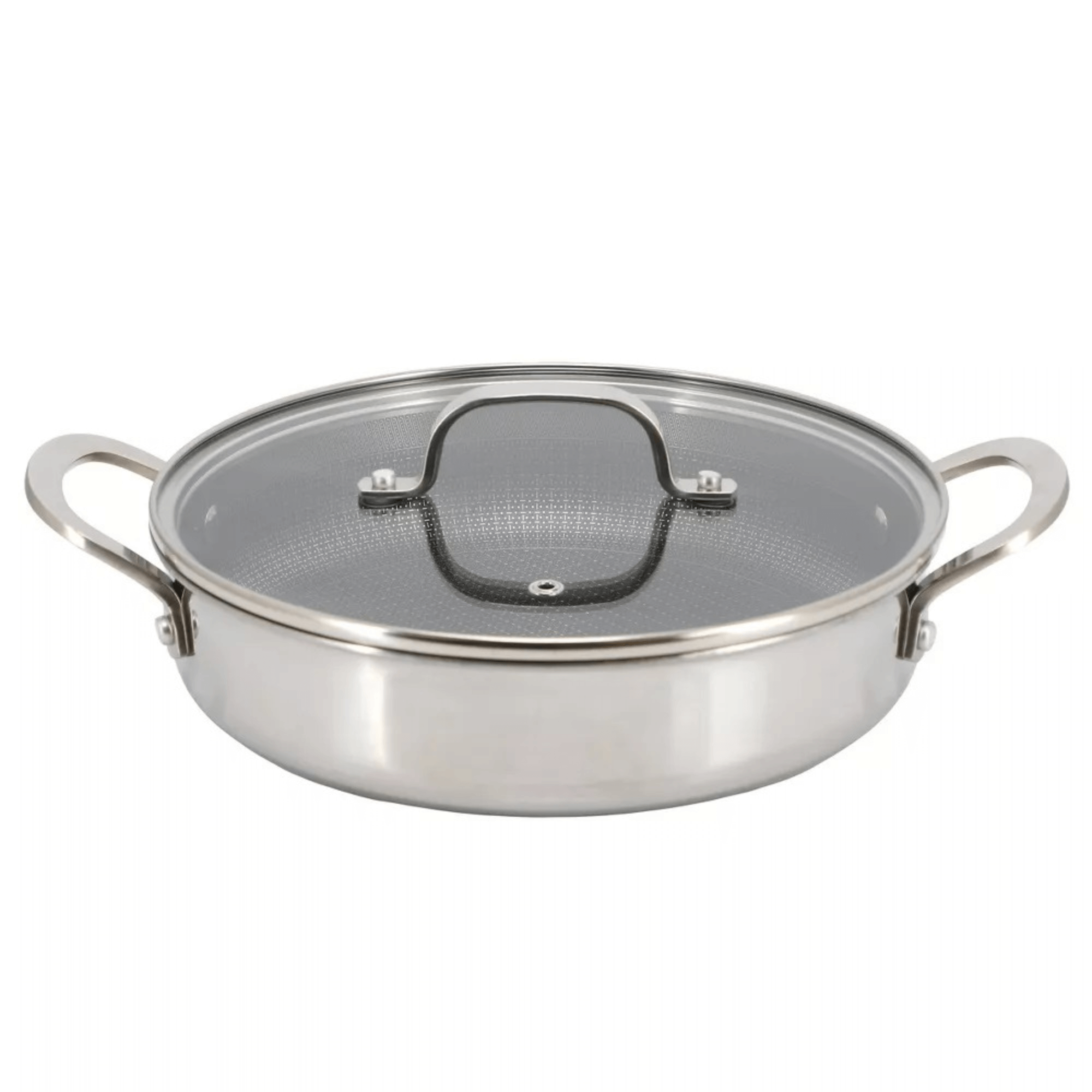 Better Chef 9-Inch 3-Ply Stainless Steel Nonstick Deep Fry Pan with Lid Jupiter Gear Home