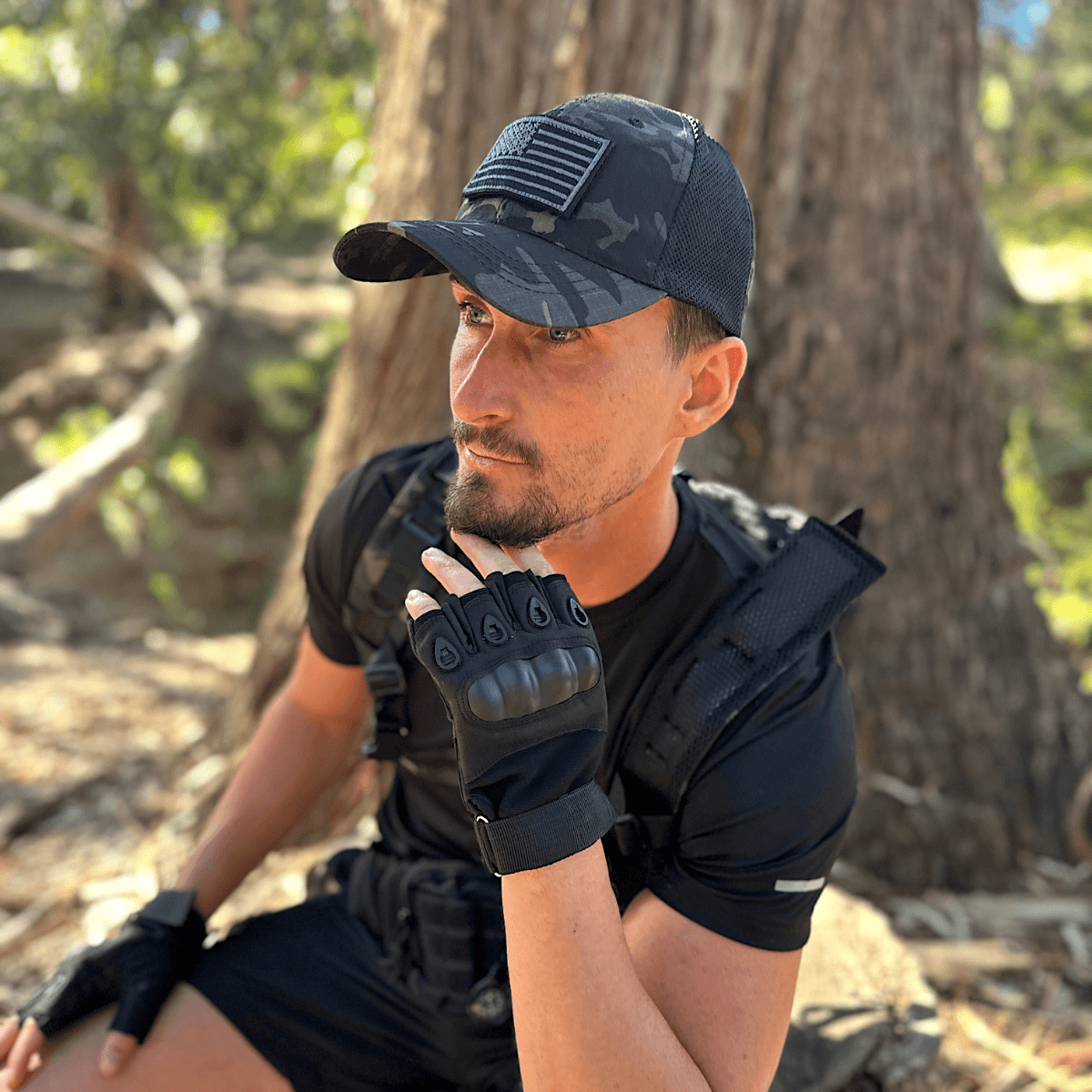 JupiterGear Military-Style Tactical Patch Hat with Adjustable Strap | Breathable & Unisex Jupiter Gear Home