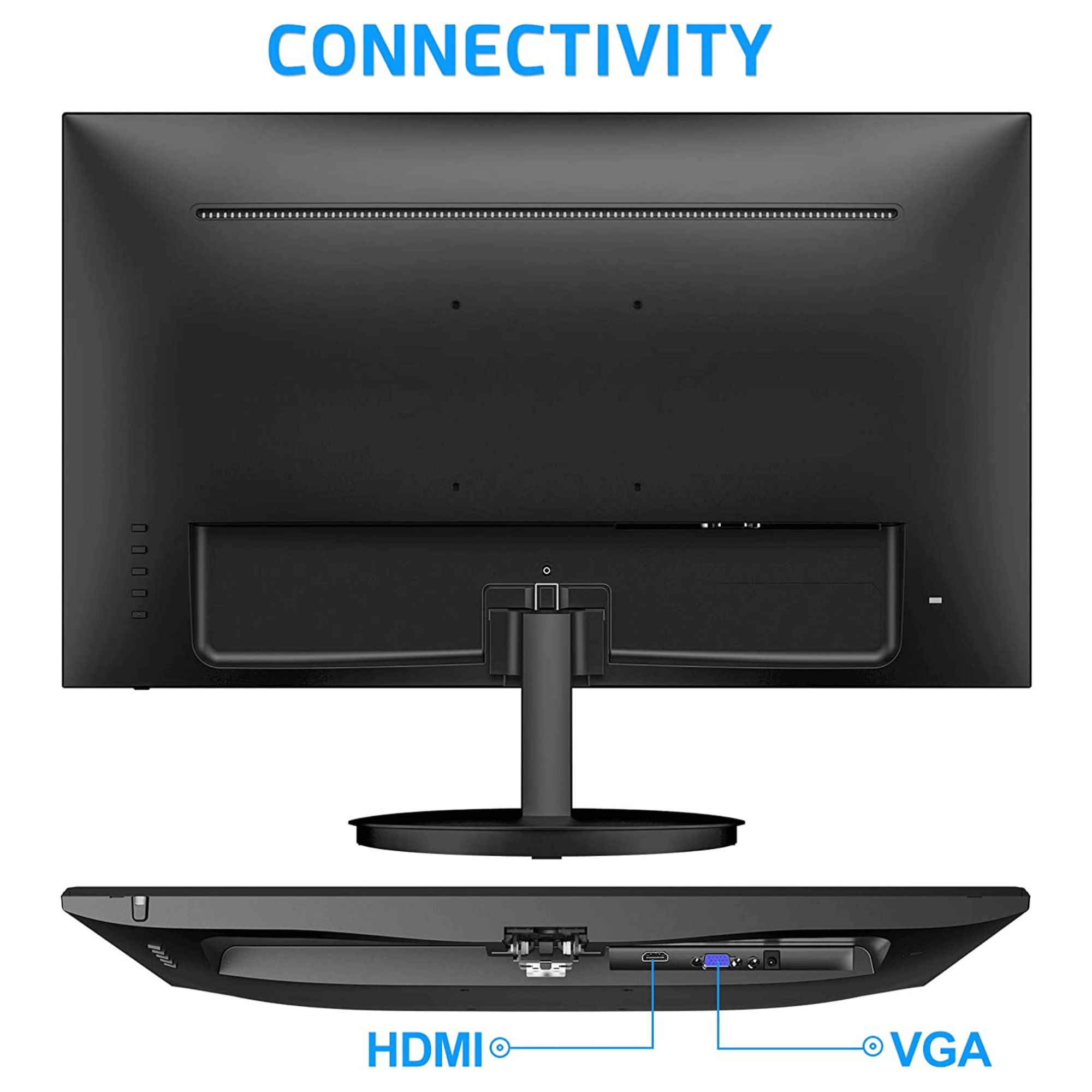 Norcent 24 Inch Frameless Computer Monitor FHD 75HZ VA with Built-In Speakers Jupiter Gear Home