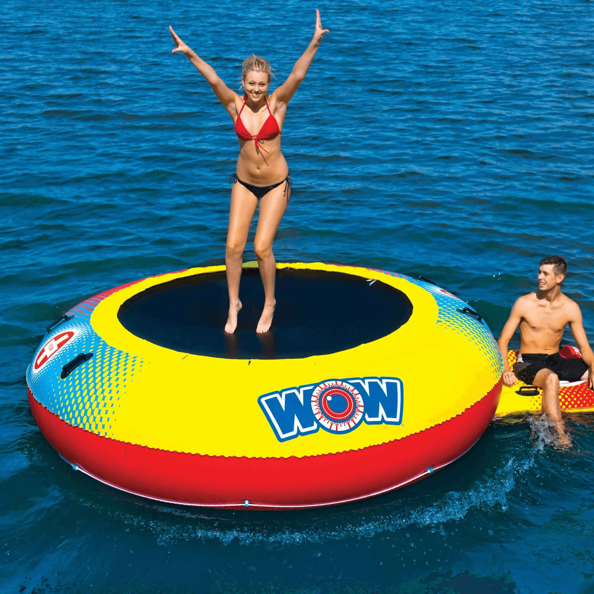 WOW Watersports Bouncer Inflatable Floating Trampoline and Boarding Platform Jupiter Gear Home