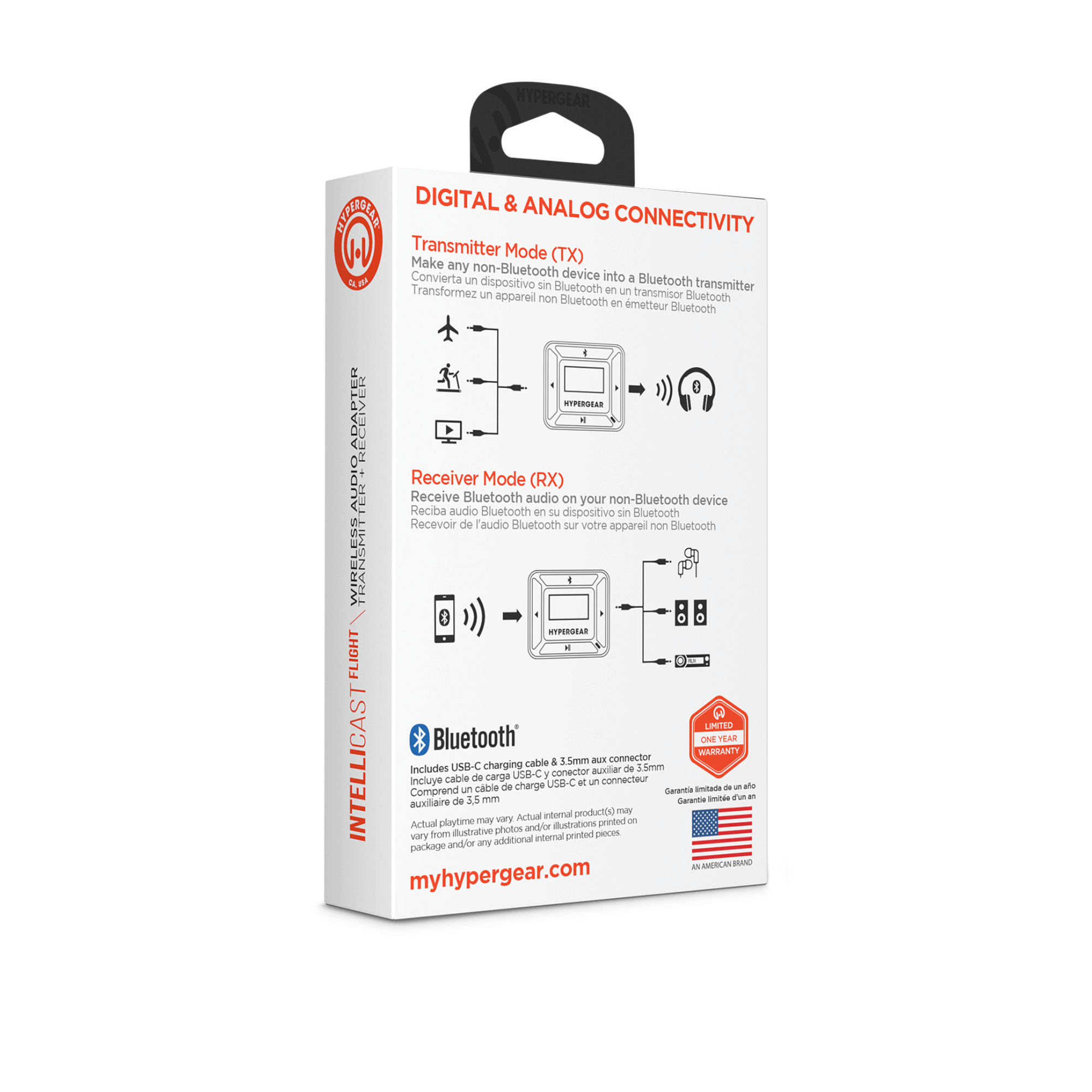 HyperGear IntelliCast Flight Audio Transmitter + Receiver Jupiter Gear Home