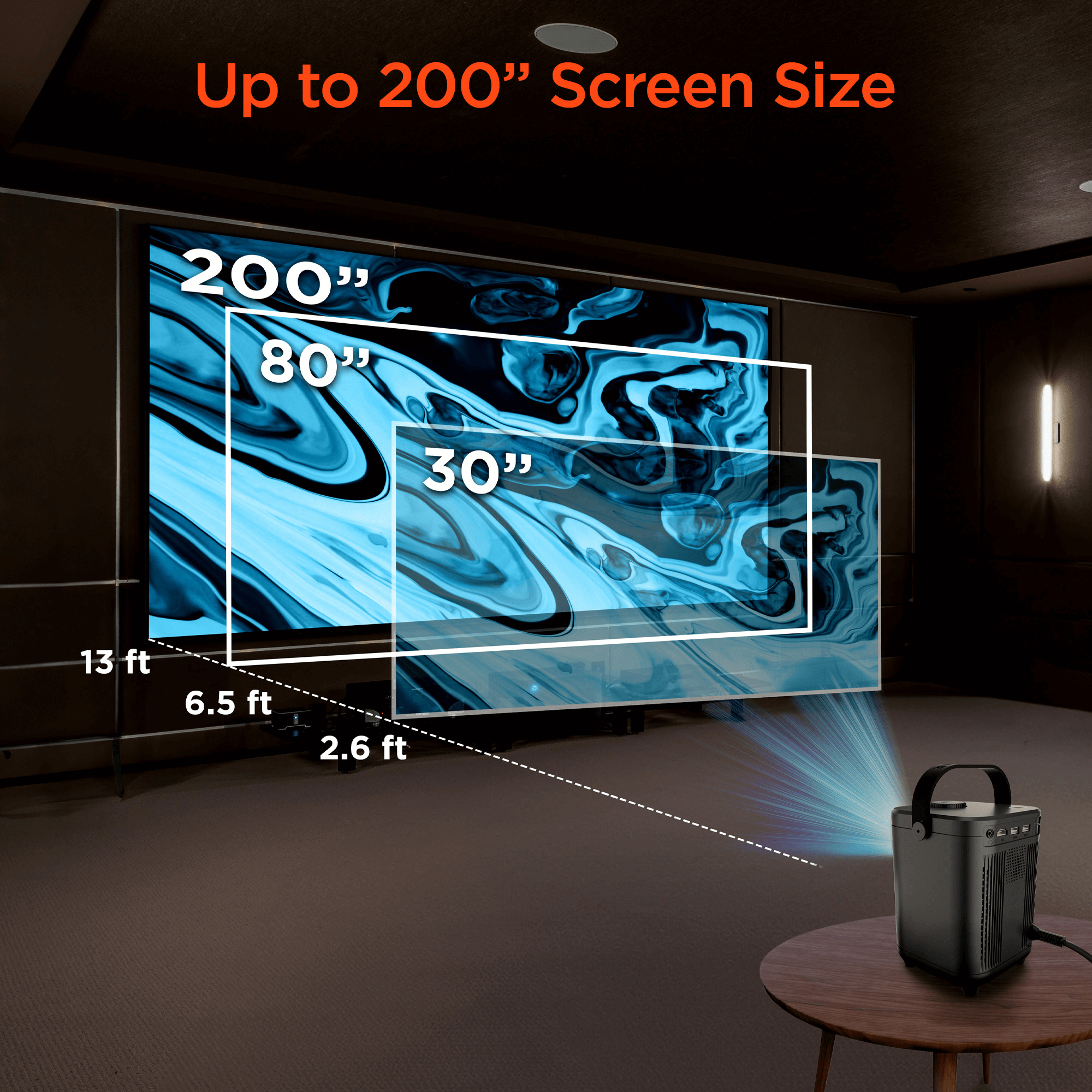 HyperGear CineMini Portable Mini Projector Jupiter Gear Home
