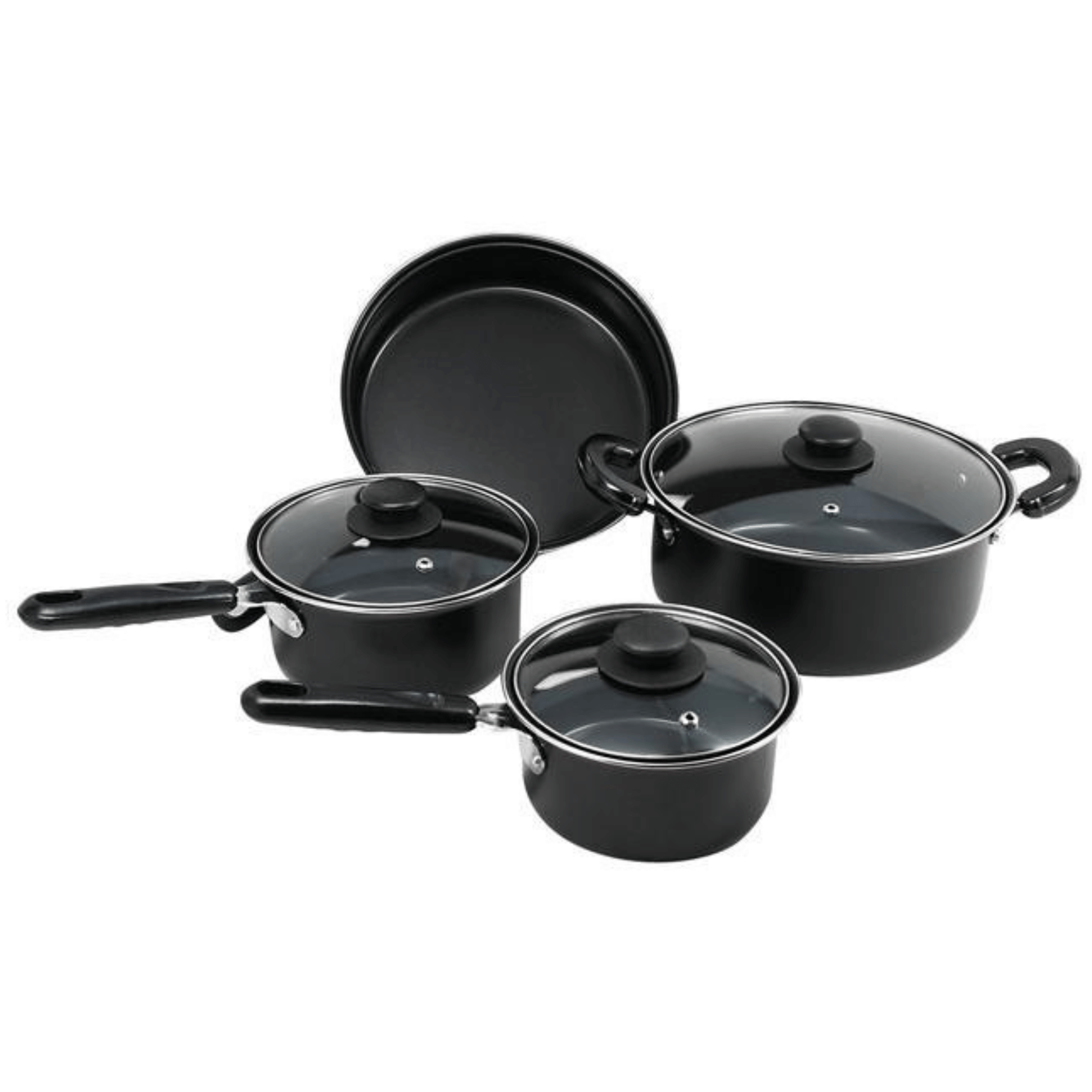 Better Chef 7-Piece Carbon Steel Cookware Set with Glass Lids Jupiter Gear Home