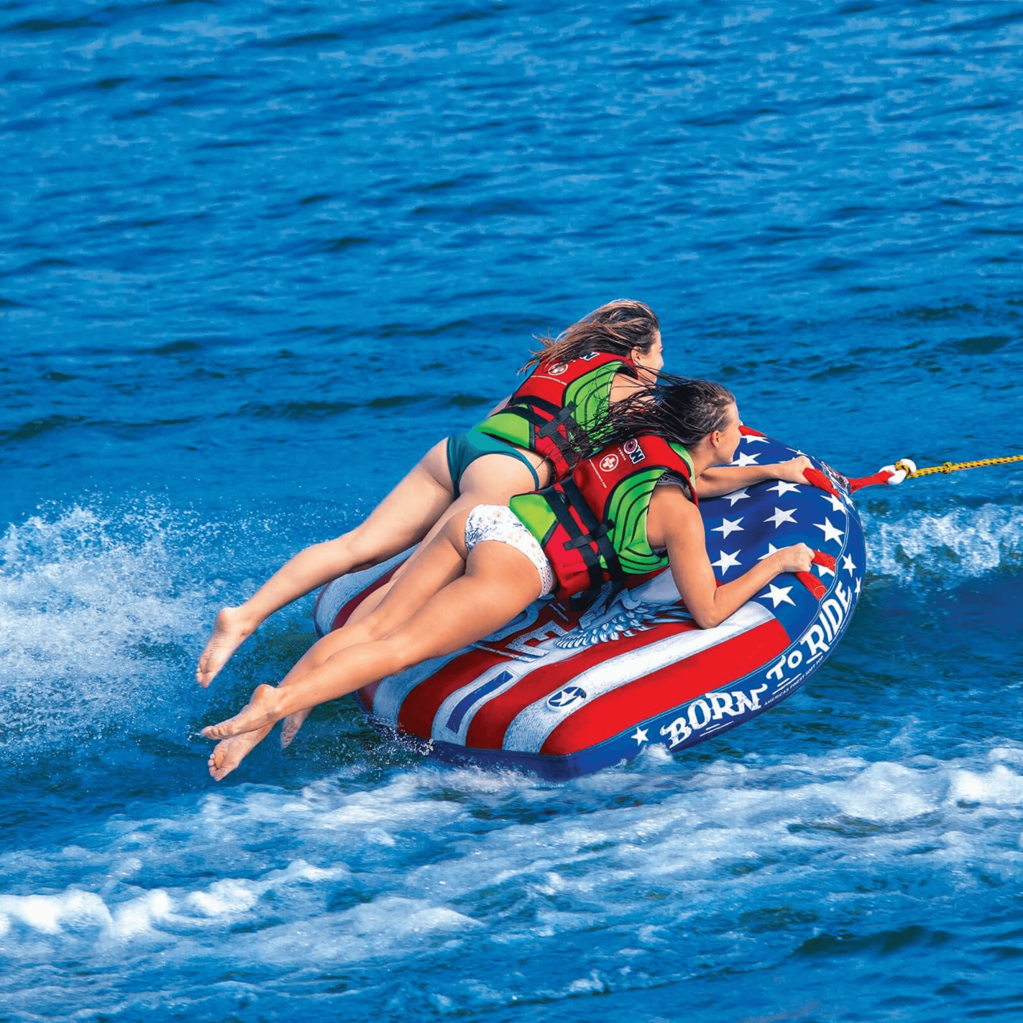 WOW Watersports Born to Ride 2-Person Towable Water Tube Jupiter Gear Home