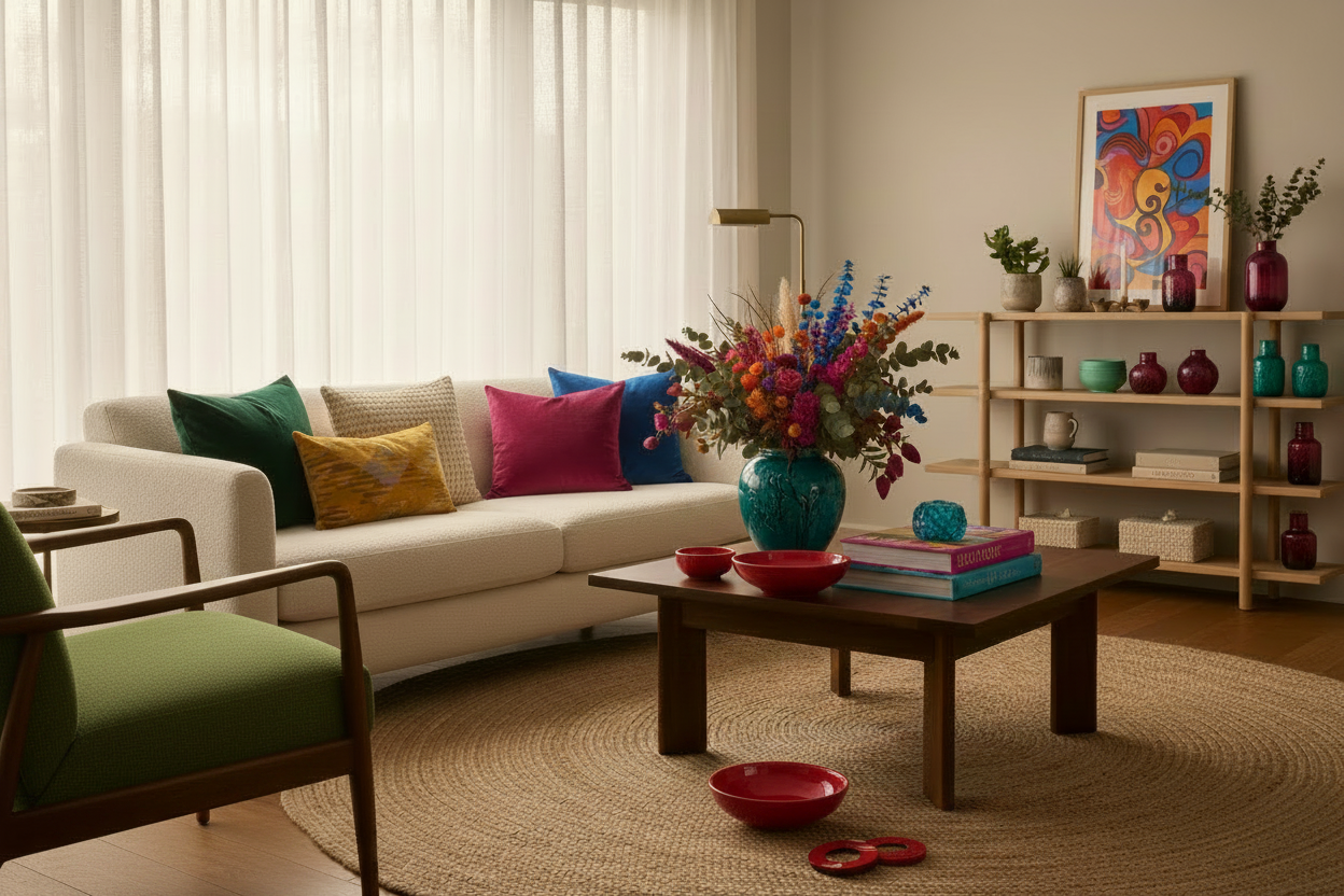 Green and Red Furniture Home Decor Banner