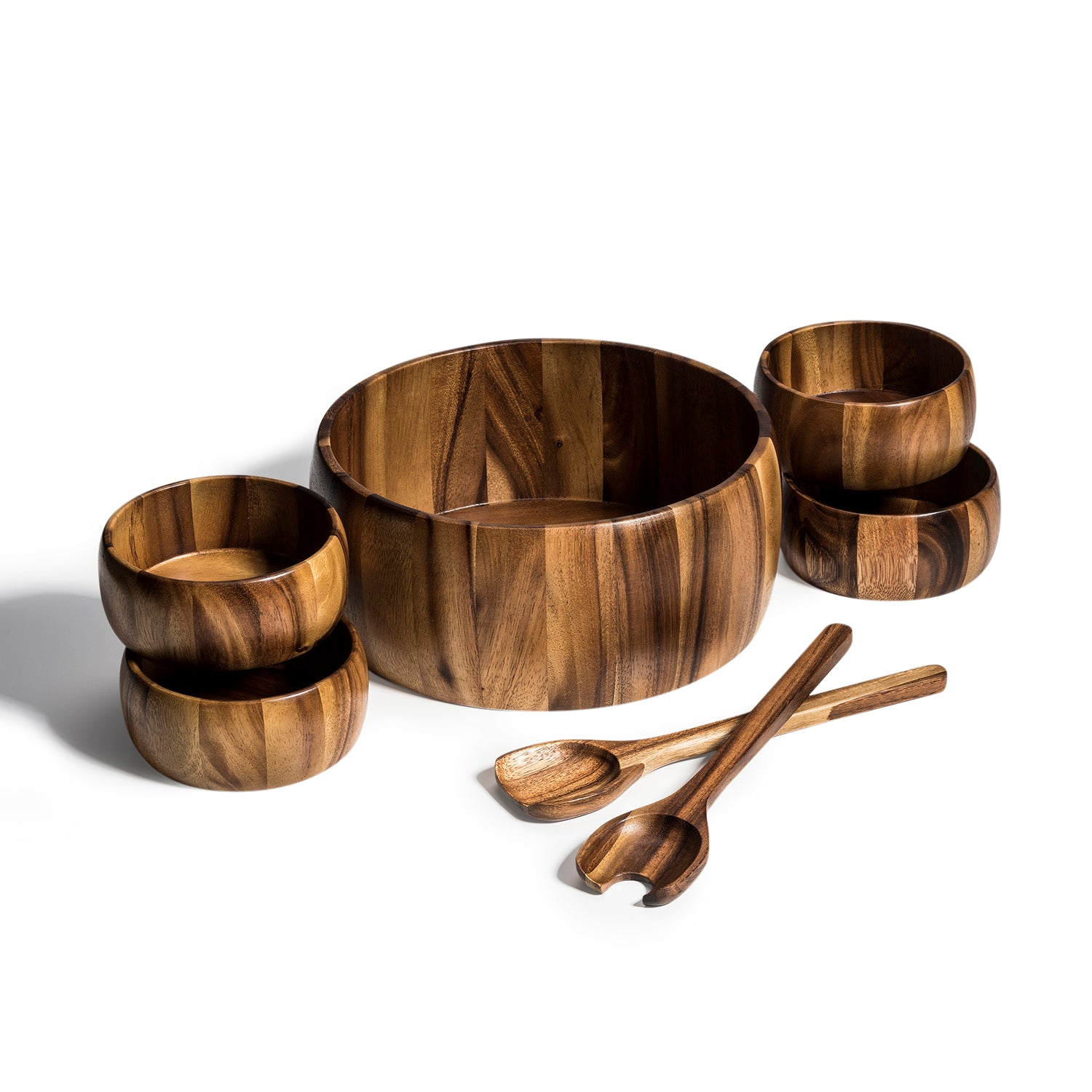 Dragor 7 Piece - Extra Large Salad Bowl with Servers and 4 Individuals DC-Kalmar Home