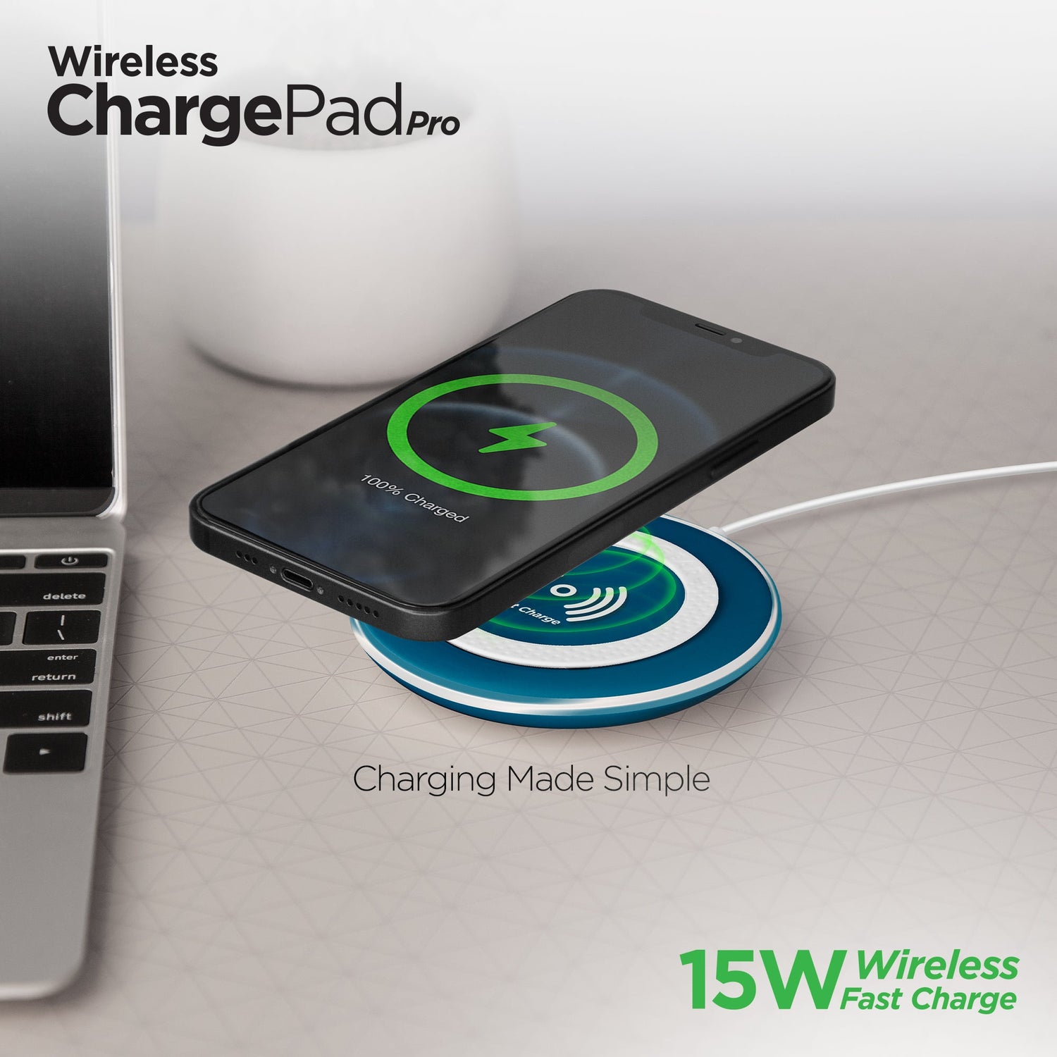 HyperGear ChargePad Pro 15W Wireless Fast Charger Jupiter Gear Home