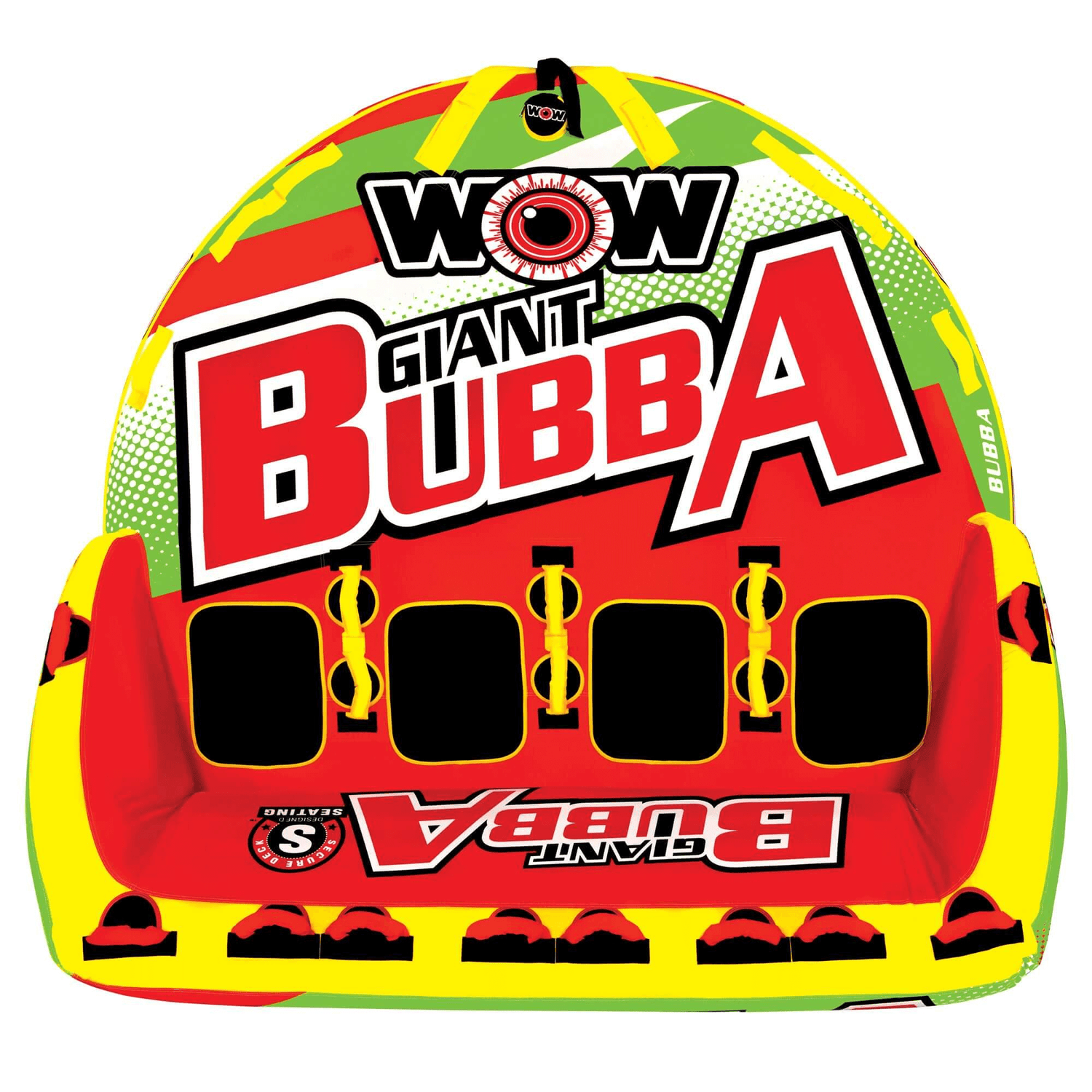 WOW Watersports Big Bubba 1 to 4 Person Inflatable Towable Deck Tube Jupiter Gear Home