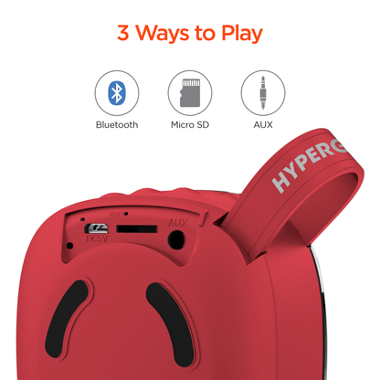 HyperGear Fabrix Mini Wireless Speaker - Red Jupiter Gear Home