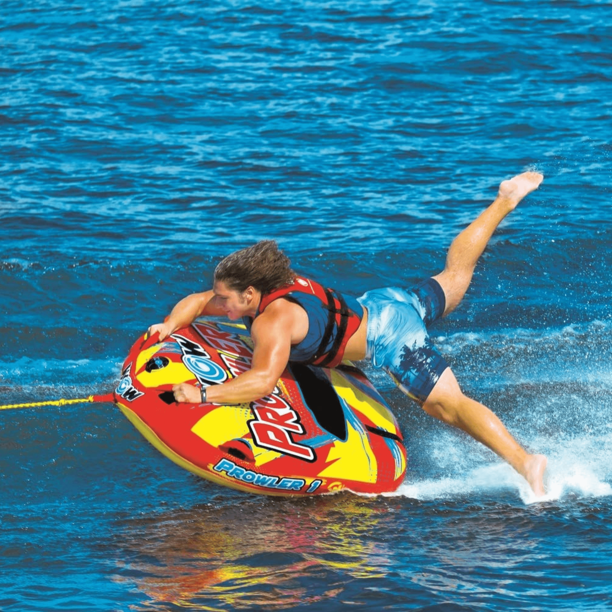 WOW Watersports Prowler Towable 1 Person Starter Kit w 12V Pump Jupiter Gear Home