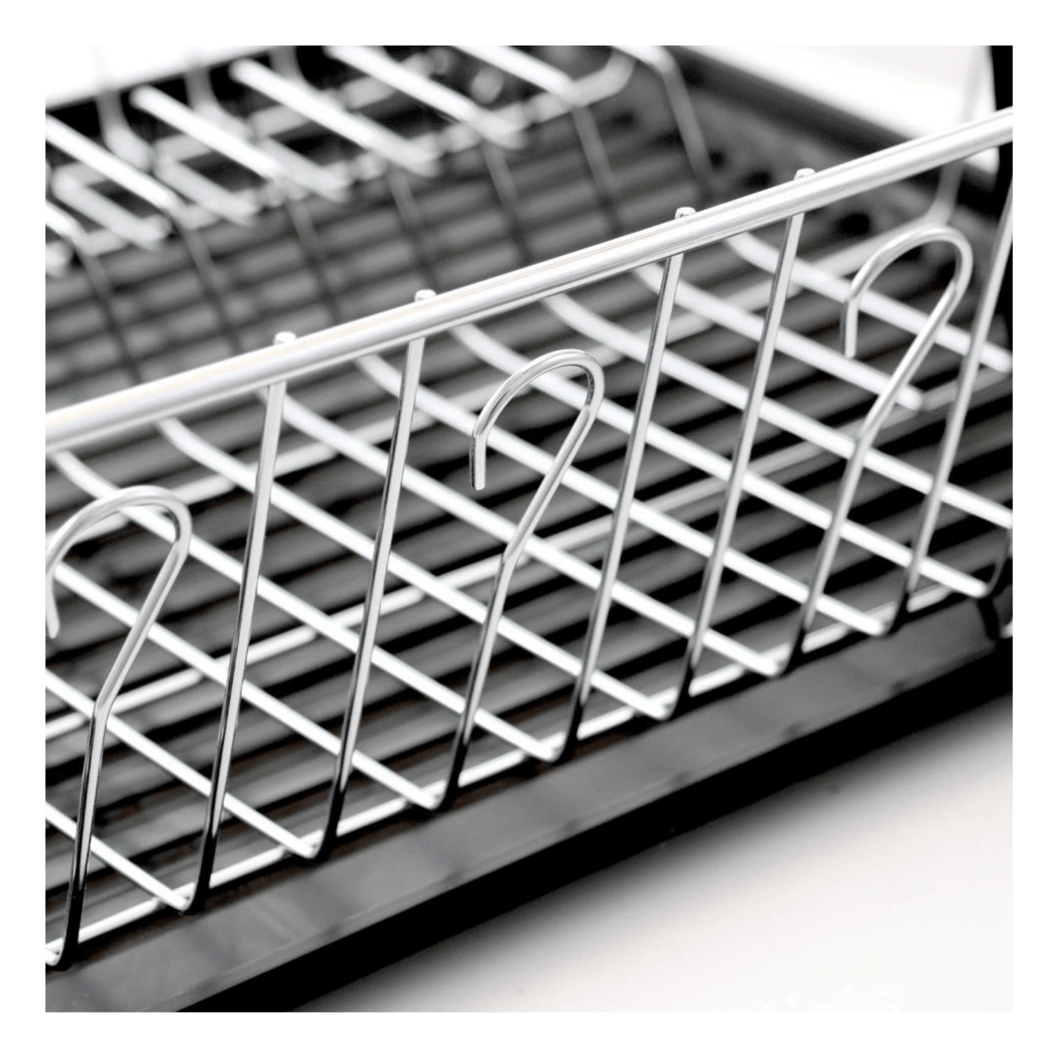 Better Chef 16" Chrome-Plated Metal Dish Rack with Drain Tray Jupiter Gear Home