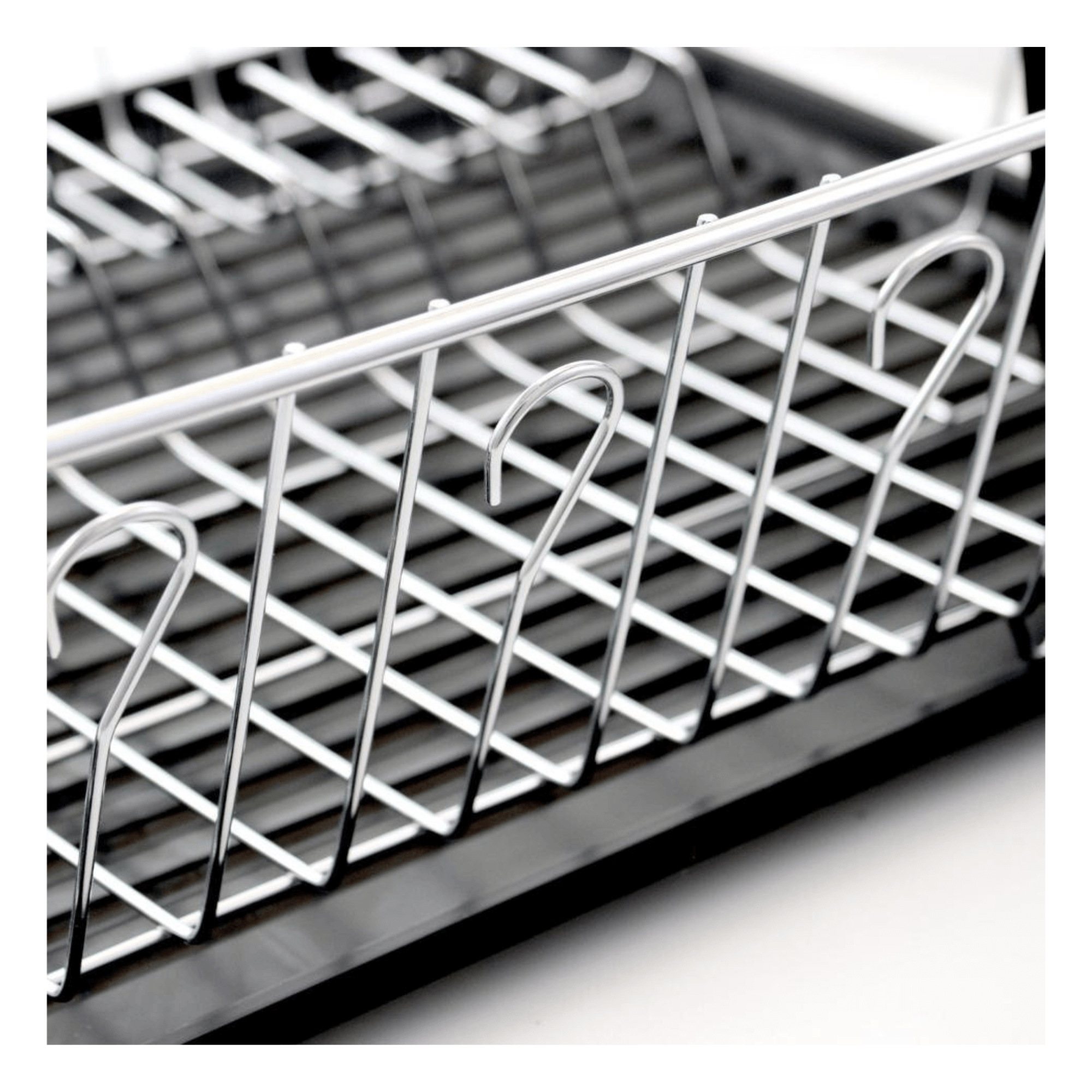 Better Chef 16" Chrome-Plated Metal Dish Rack with Drain Tray Jupiter Gear Home