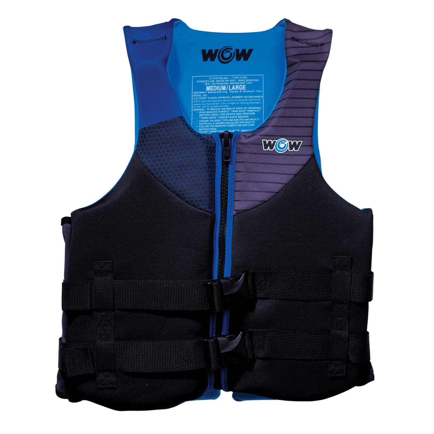 WOW Watersports Feel Good Dual Sized Evoprene PFD Personal Flotation Device Jupiter Gear Home
