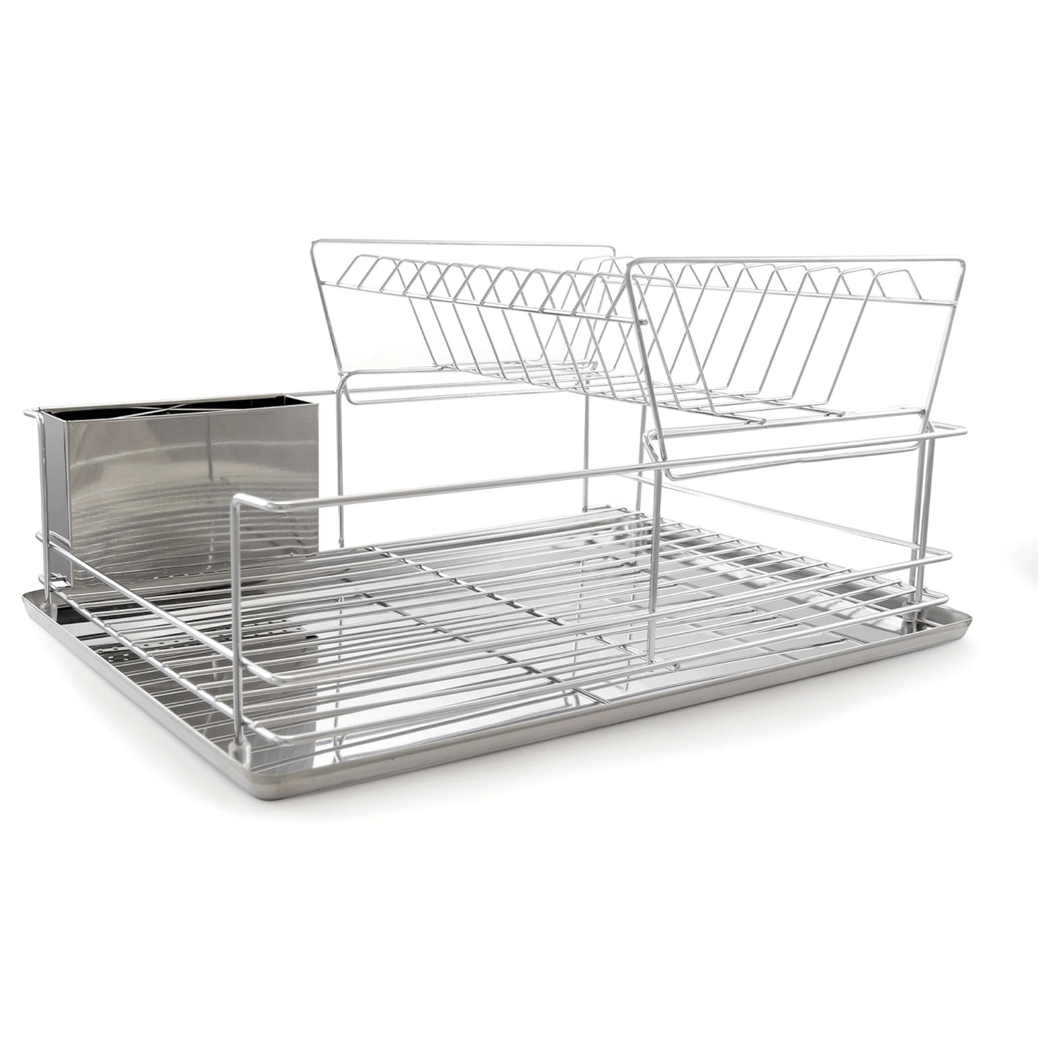 Better Chef 22" 2-Tier 4-Piece Chrome Classic Dish Rack Jupiter Gear Home